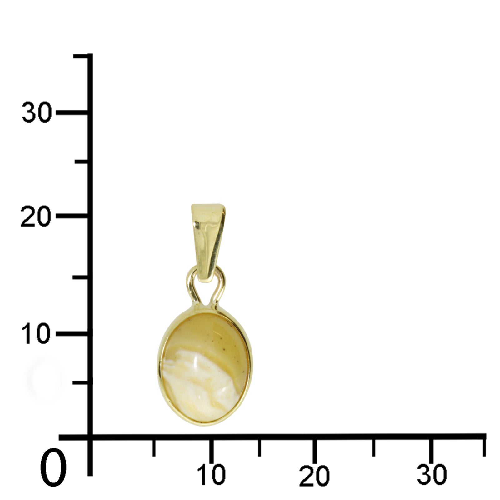 Anhänger Gold 333/000, Bernstein- Unikatstein
