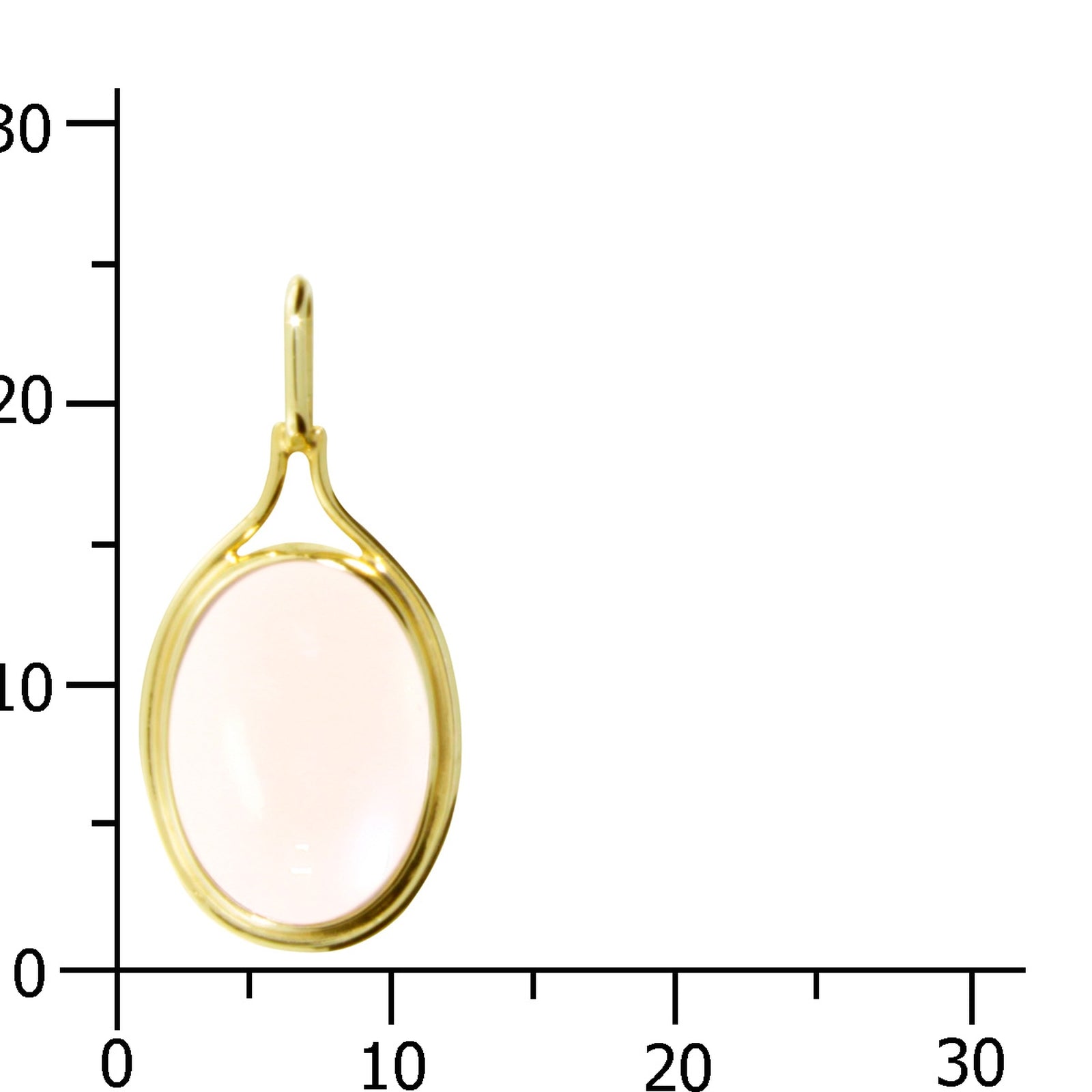 Anhänger Gold 333/000, Rosenquarz