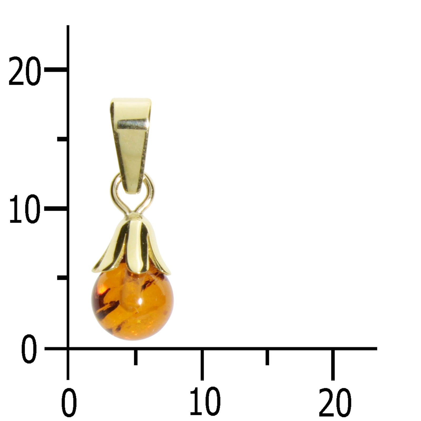 Anhänger Gold 333/000, Bernstein