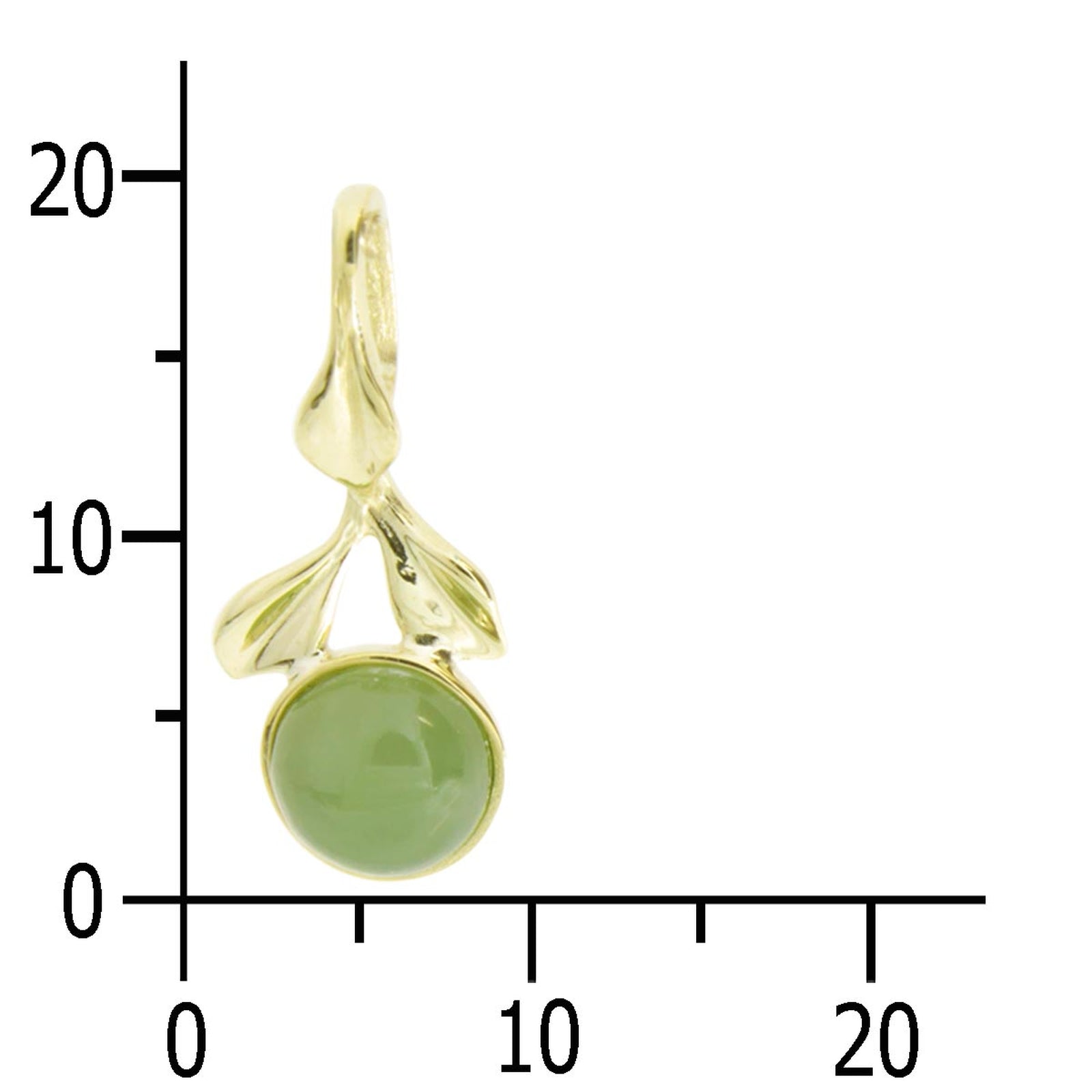 Anhänger Gold 333/000, Jade