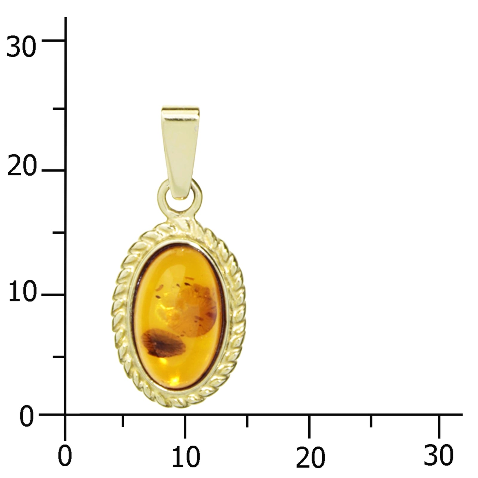 Anhänger Gold 333/000, Bernstein