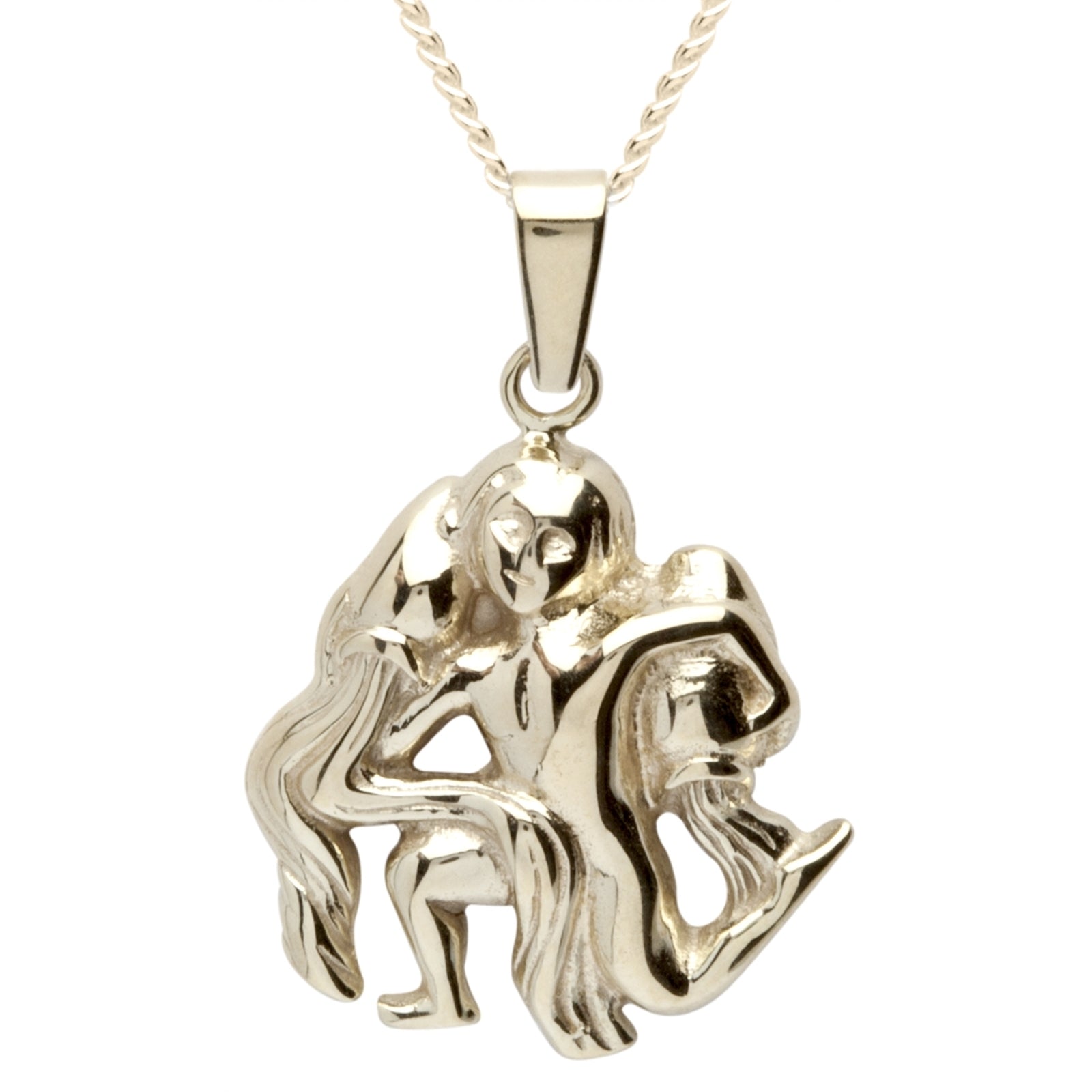 Kette mit Anhänger Gold 333/000, 42 cm, Wassermann