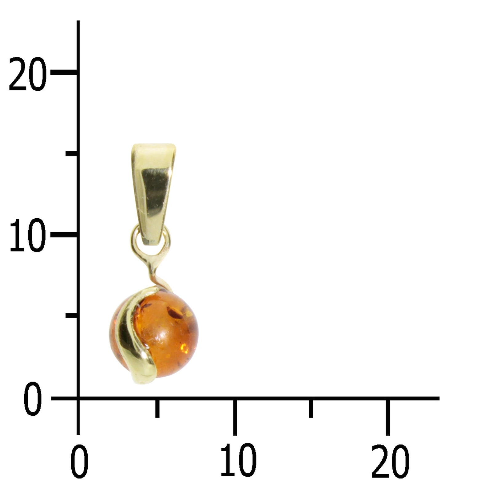 Anhänger Gold 333/000, Bernstein
