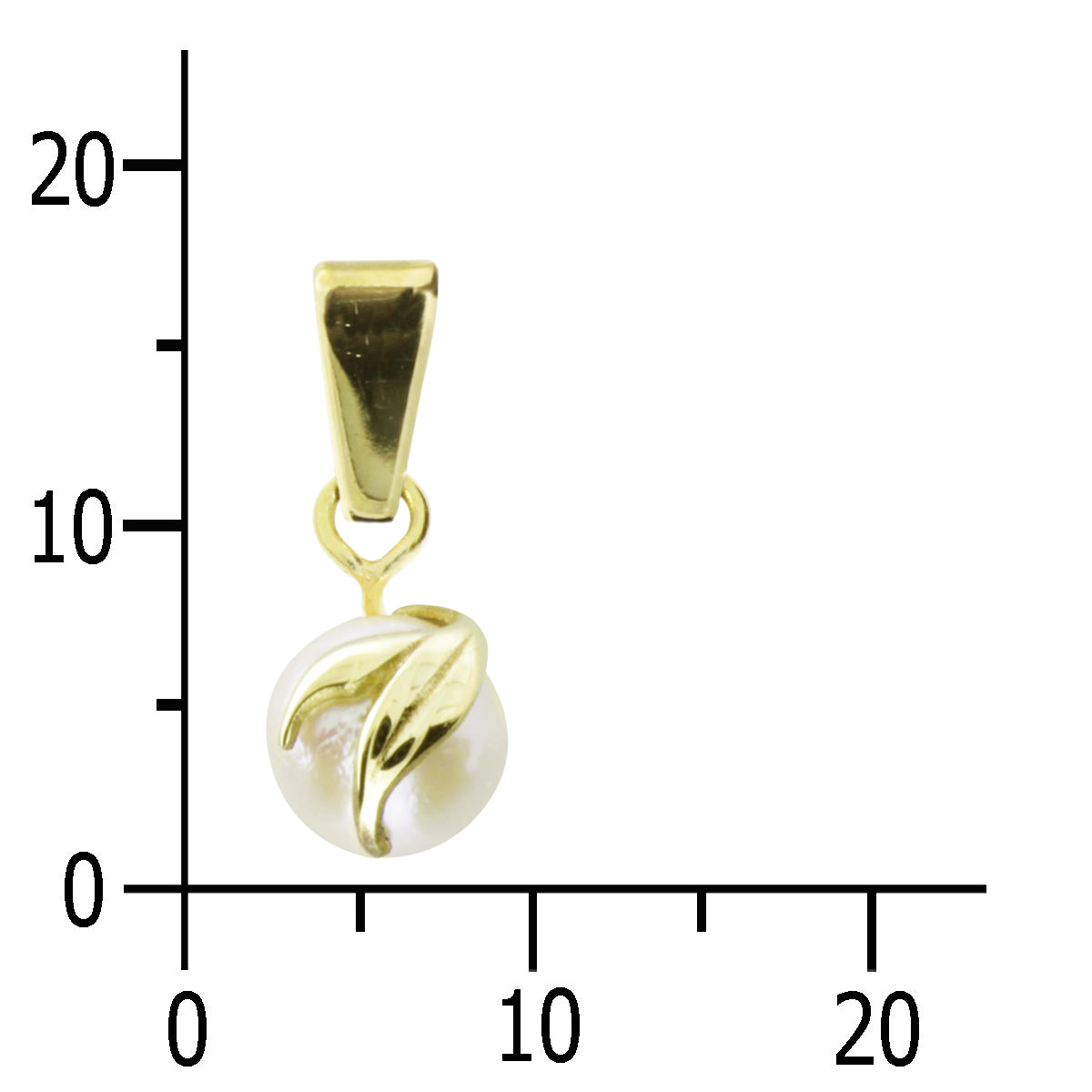 Anhänger Gold 333/000, Zuchtperle