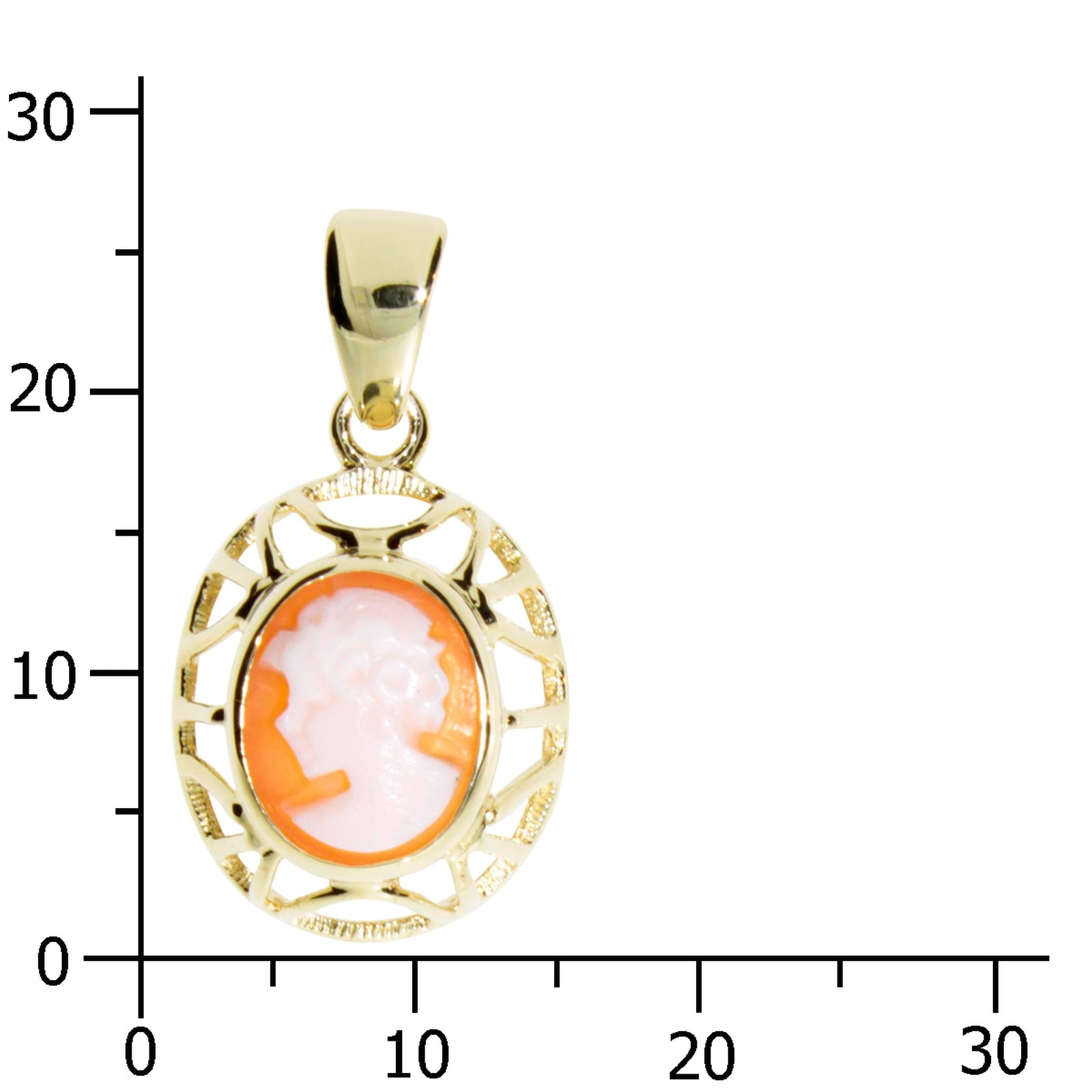 Anhänger Gold 333/000, Gemme