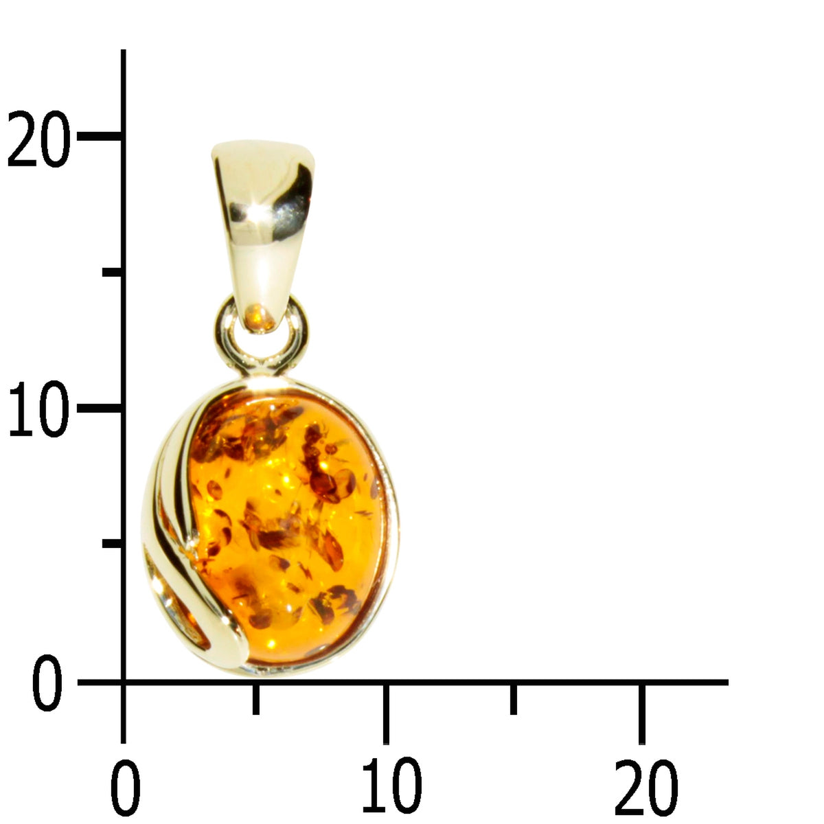 Anhänger Gold 333/000, Bernstein