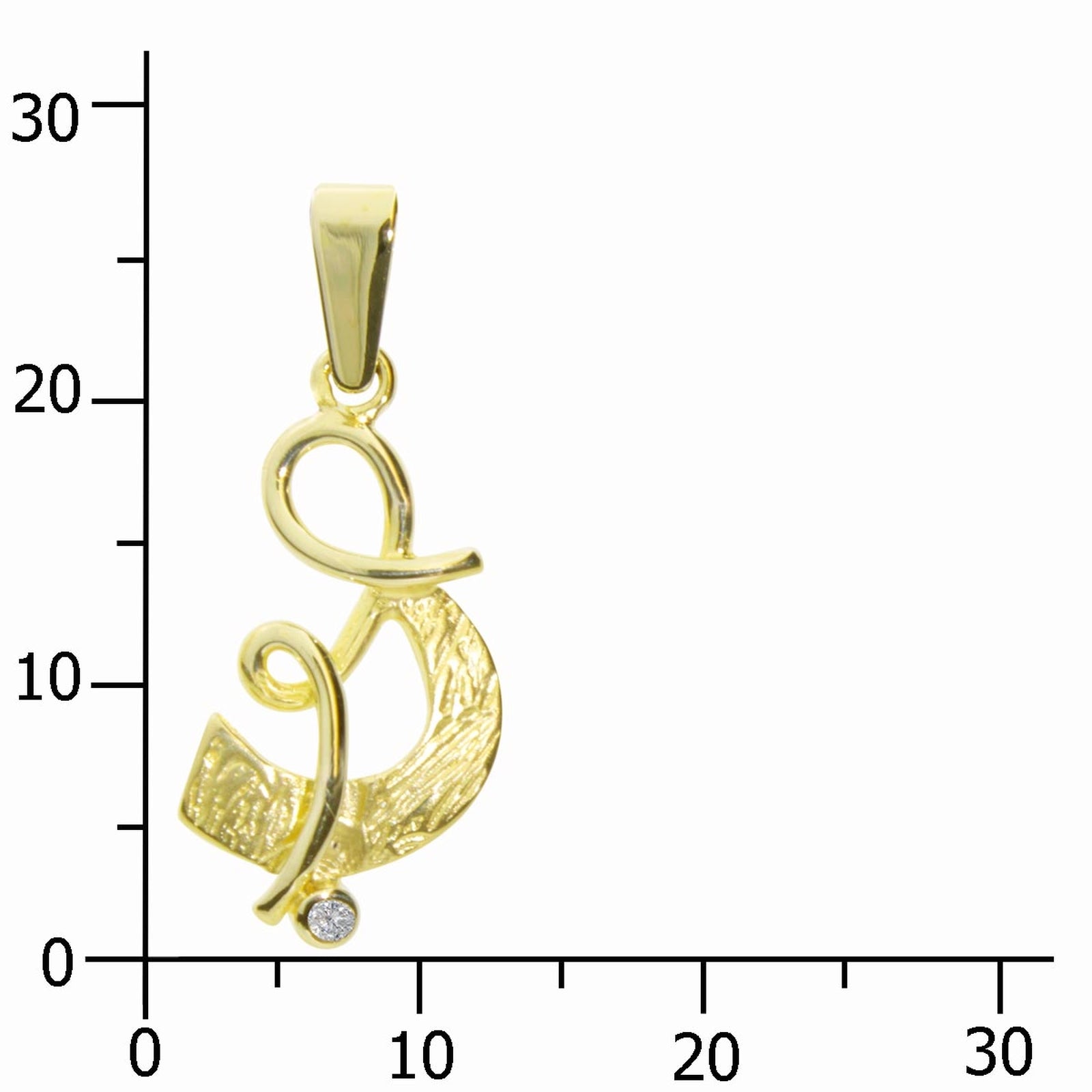 Anhänger Gold 333/000, Zirkonia
