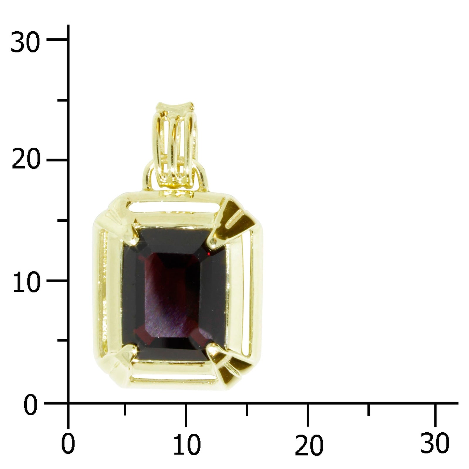 Anhänger Gold 333/000, Granat
