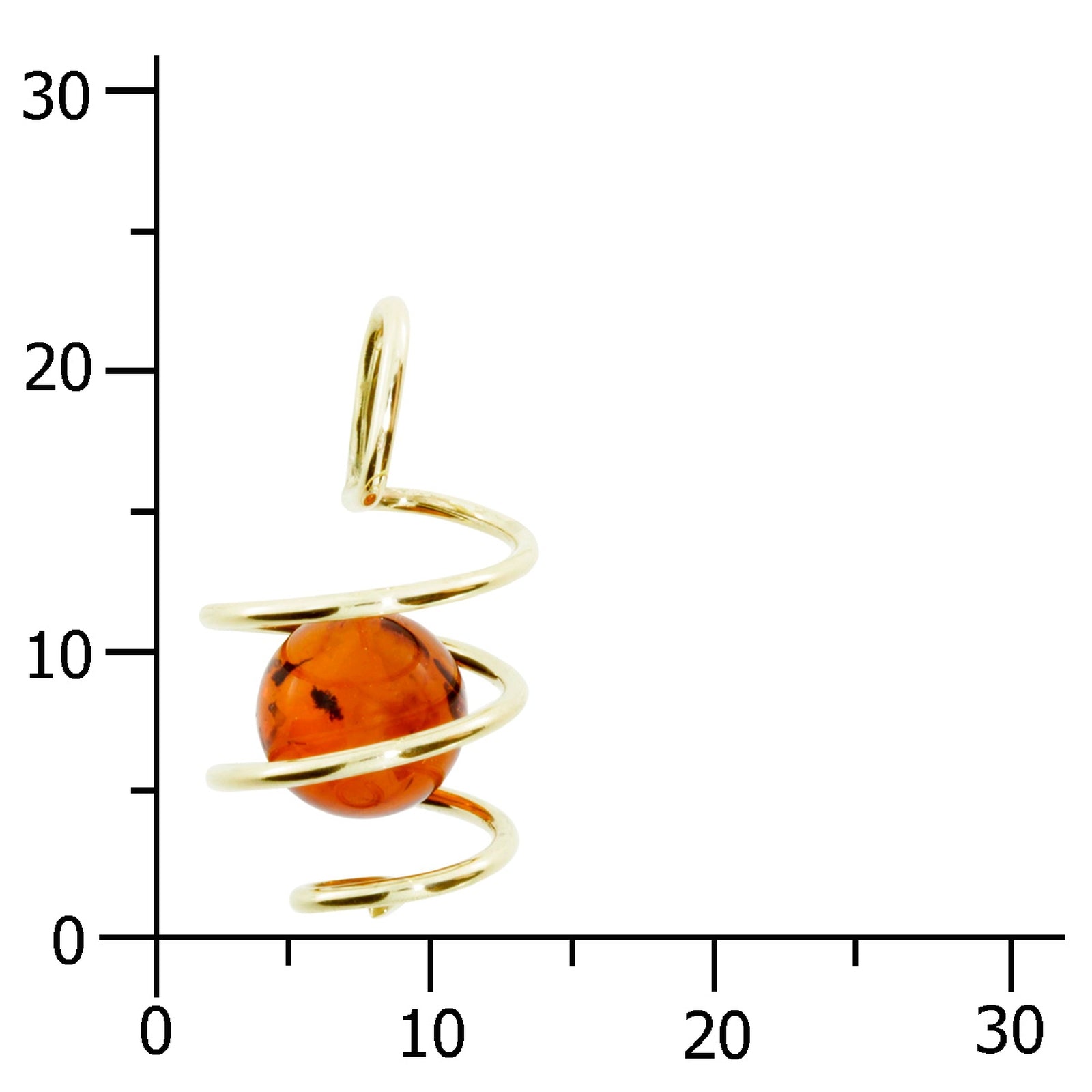 Anhänger Gold 333/000, Bernstein