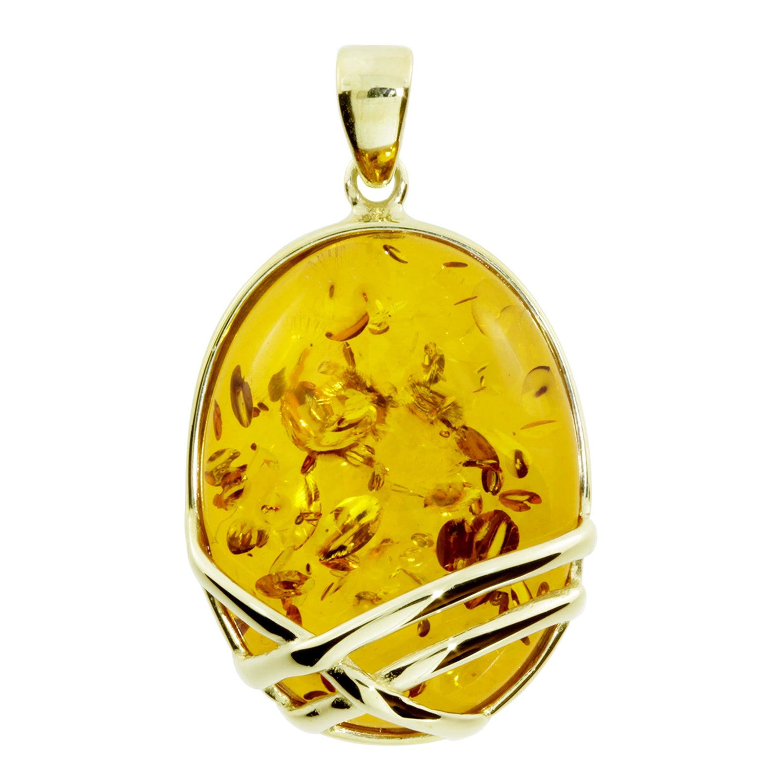 Anhänger Gold 333/000, Bernstein