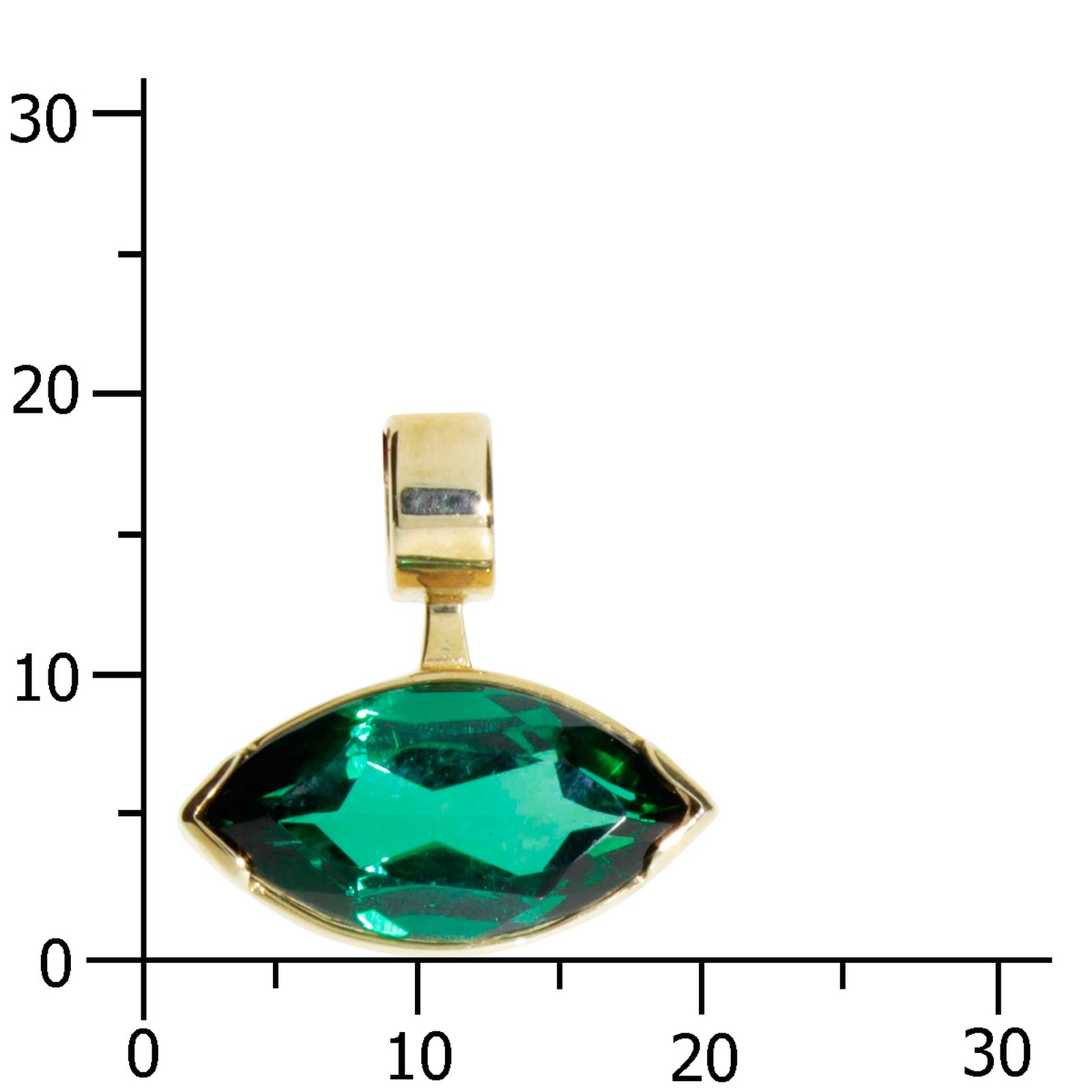 Anhänger Gold 333/000, sy. Smaragd