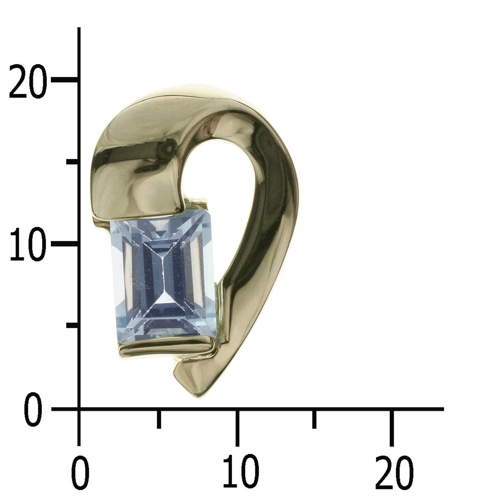 Anhänger Gold 333/000, Blautopas