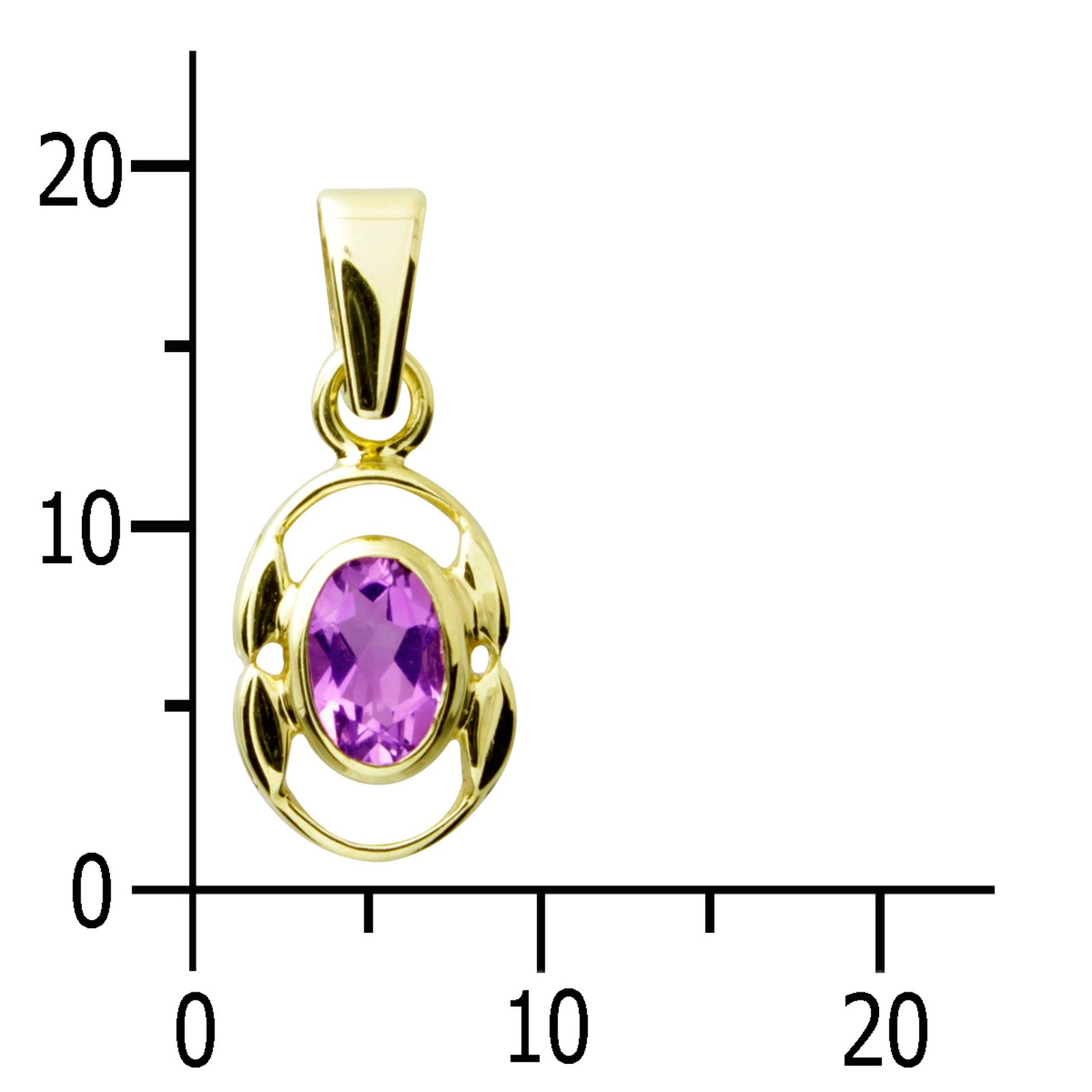 Anhänger Gold 333/000, Amethyst