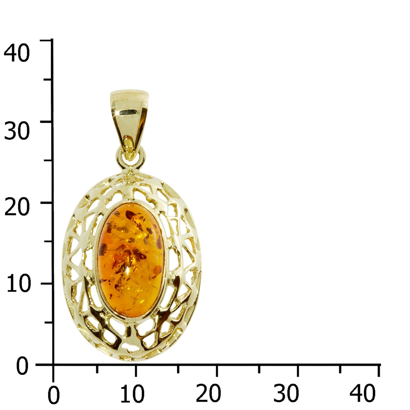 Anhänger Gold 333/000, Bernstein