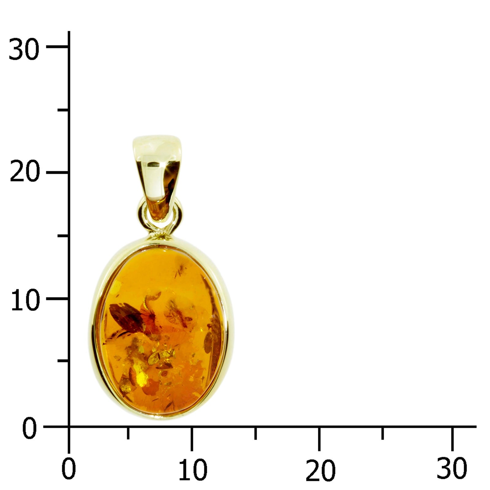 Anhänger Gold 333/000, Bernstein