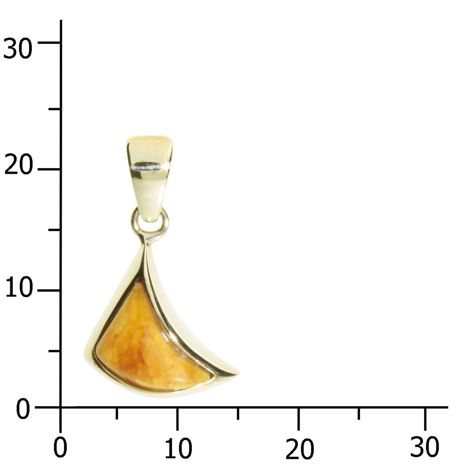 Anhänger Gold 333/000, Bernstein- Unikatstein