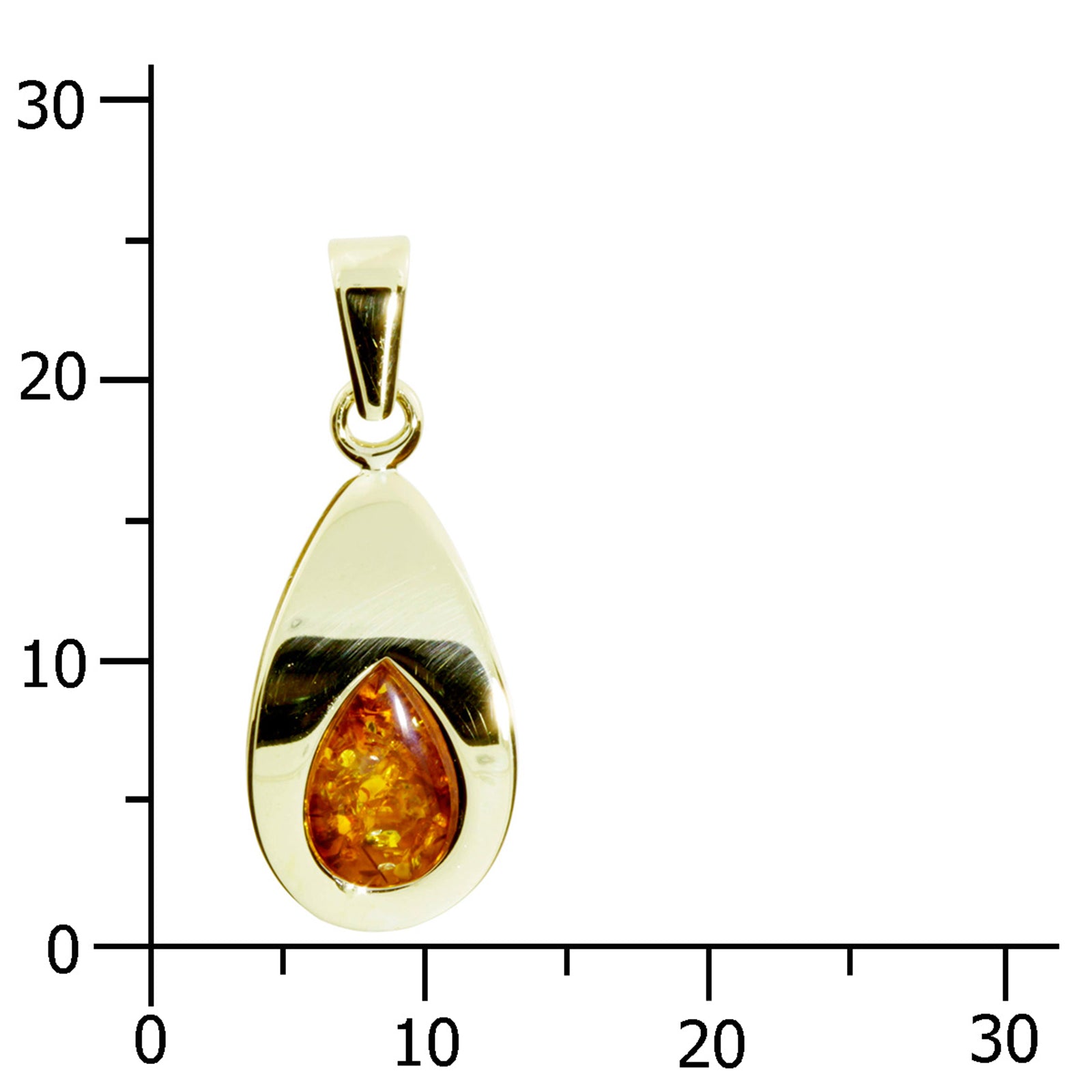 Anhänger Gold 333/000, Bernstein