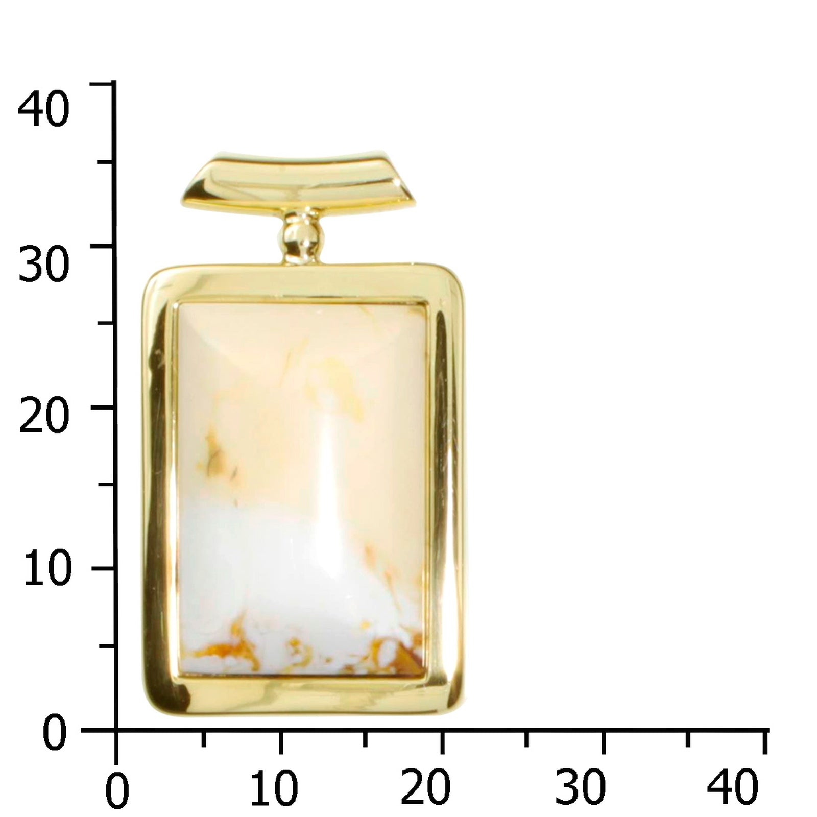 Anhänger Gold 333/000, Bernstein-Unikatstein