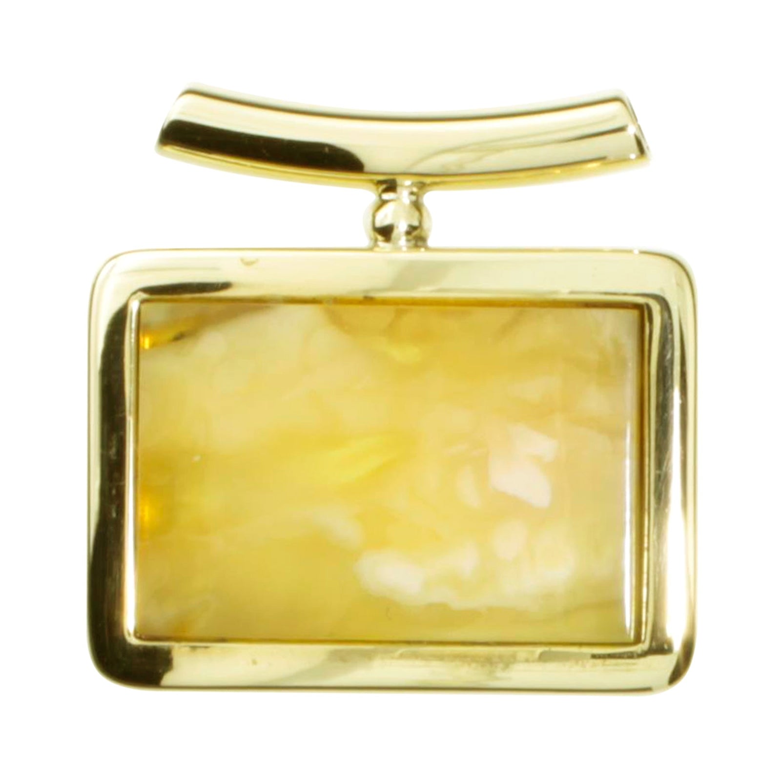 Anhänger Gold 333/000, Bernstein-Unikatstein