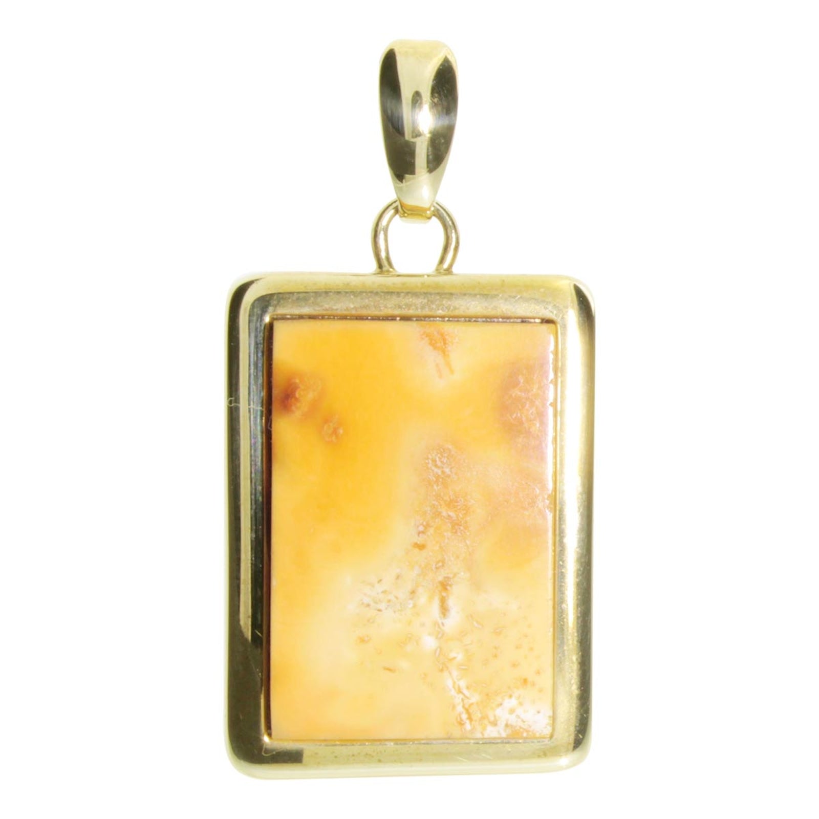 Anhänger Gold 333/000, Bernstein-Unikatstein