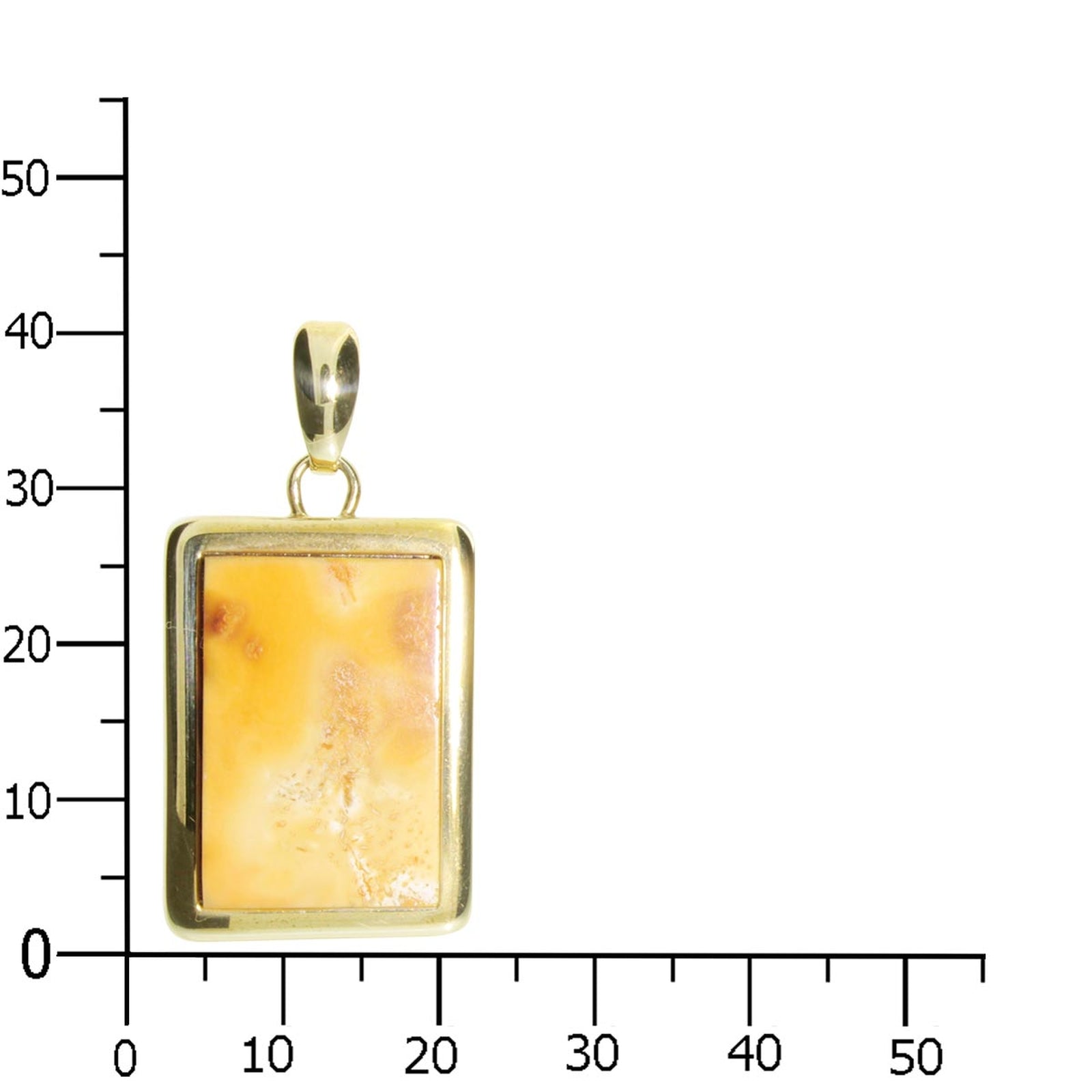 Anhänger Gold 333/000, Bernstein-Unikatstein