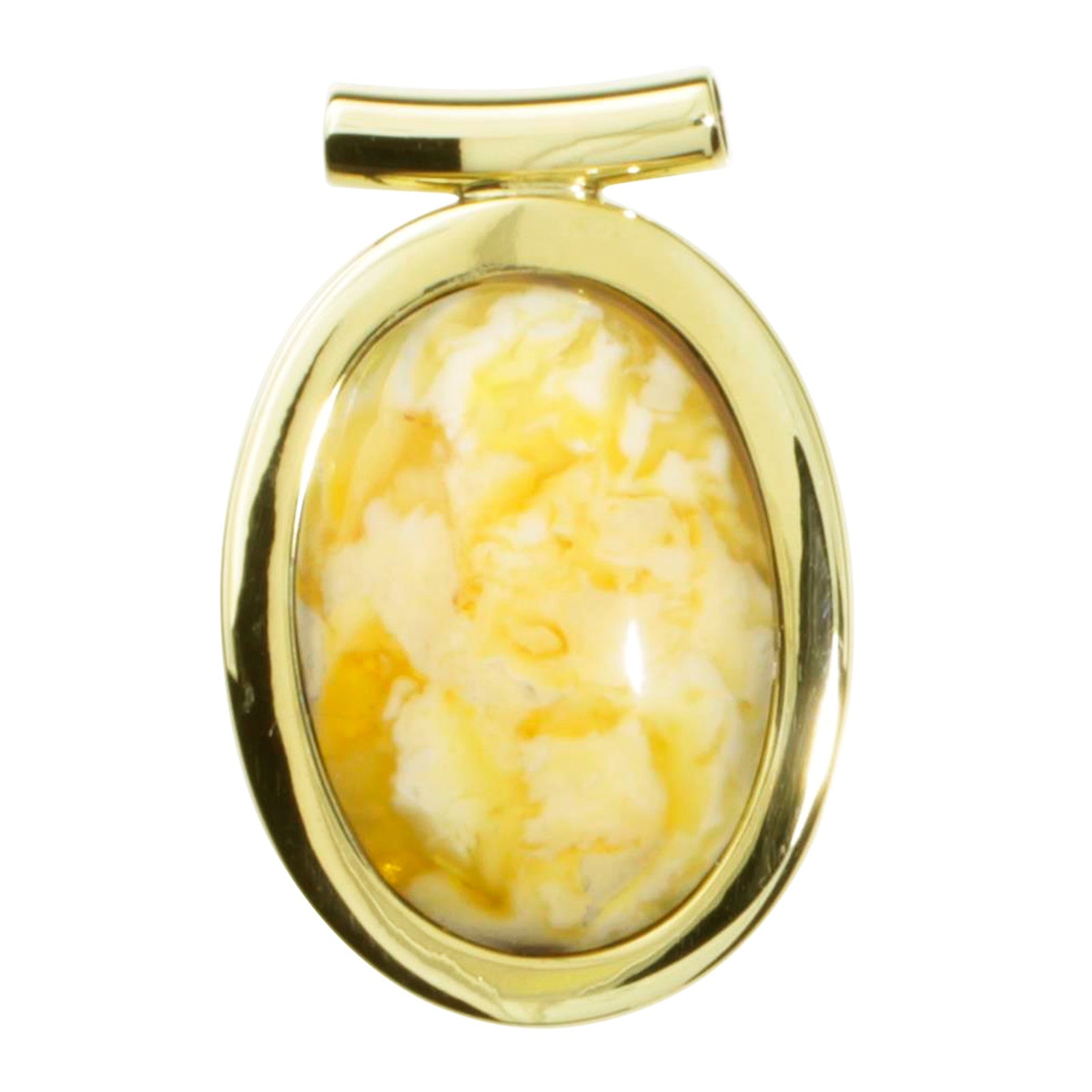 Anhänger Gold 333/000, Bernstein-Unikatstein