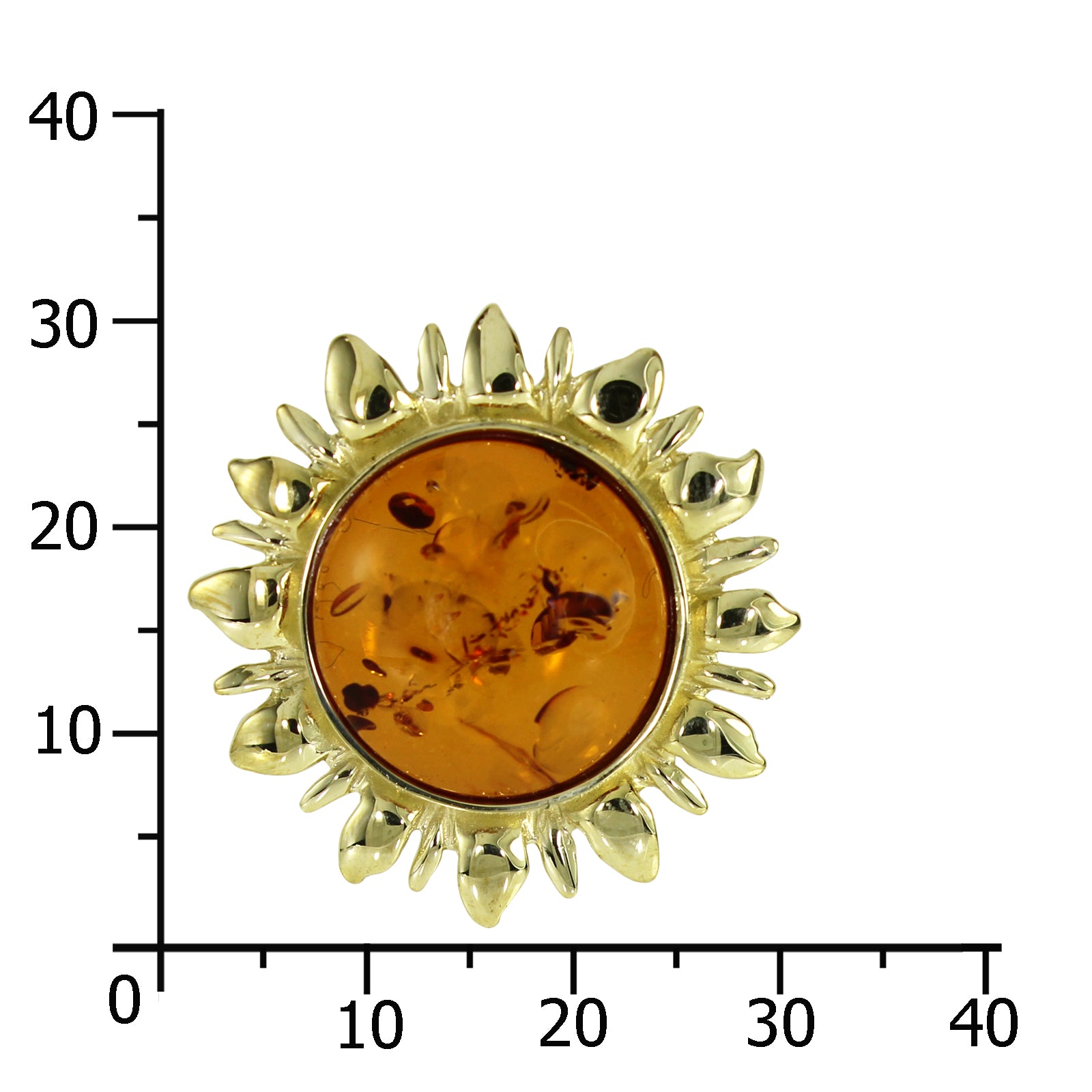 Anhänger Gold 333/000, Bernstein