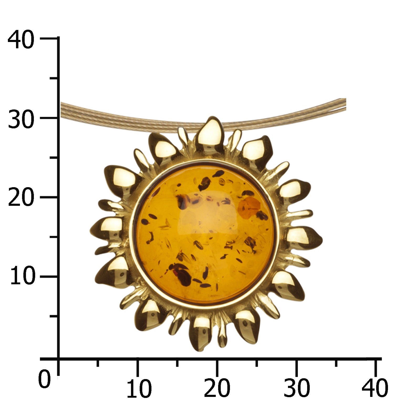 Nyloncollier mit Anhänger Gold 333/000, 42 oder 45 cm
