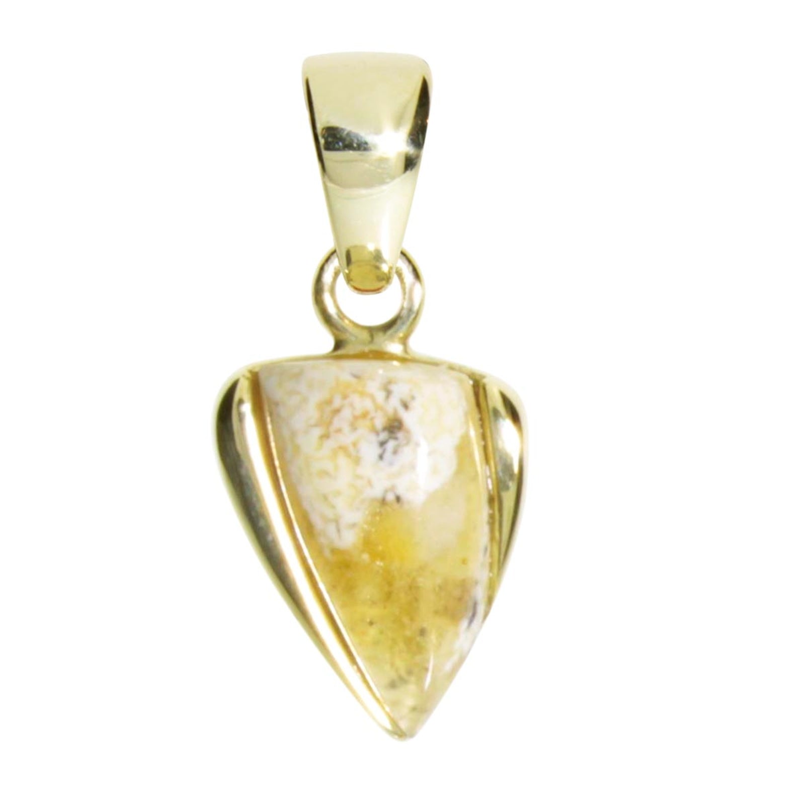 Anhänger Gold 333/000, Bernstein- Unikatstein