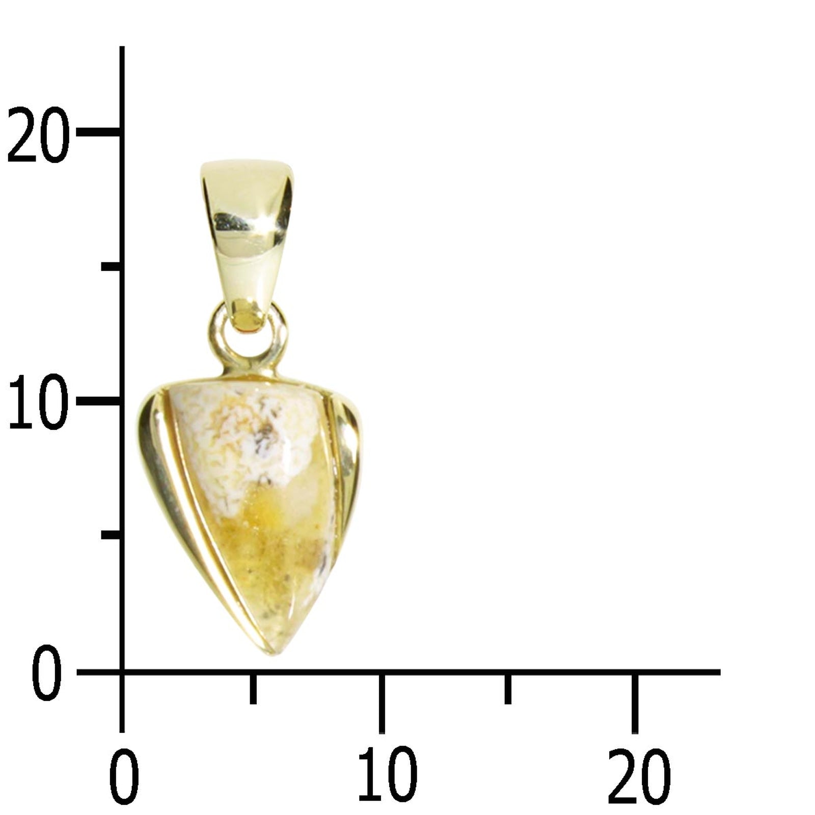 Anhänger Gold 333/000, Bernstein- Unikatstein