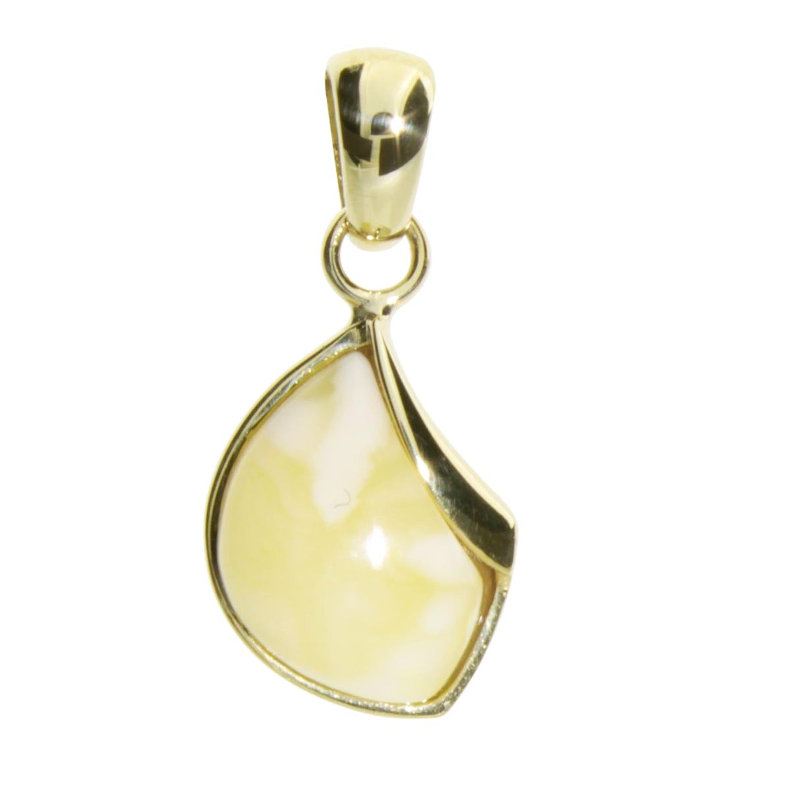 Anhänger Gold 333/000, Bernstein- Unikatstein