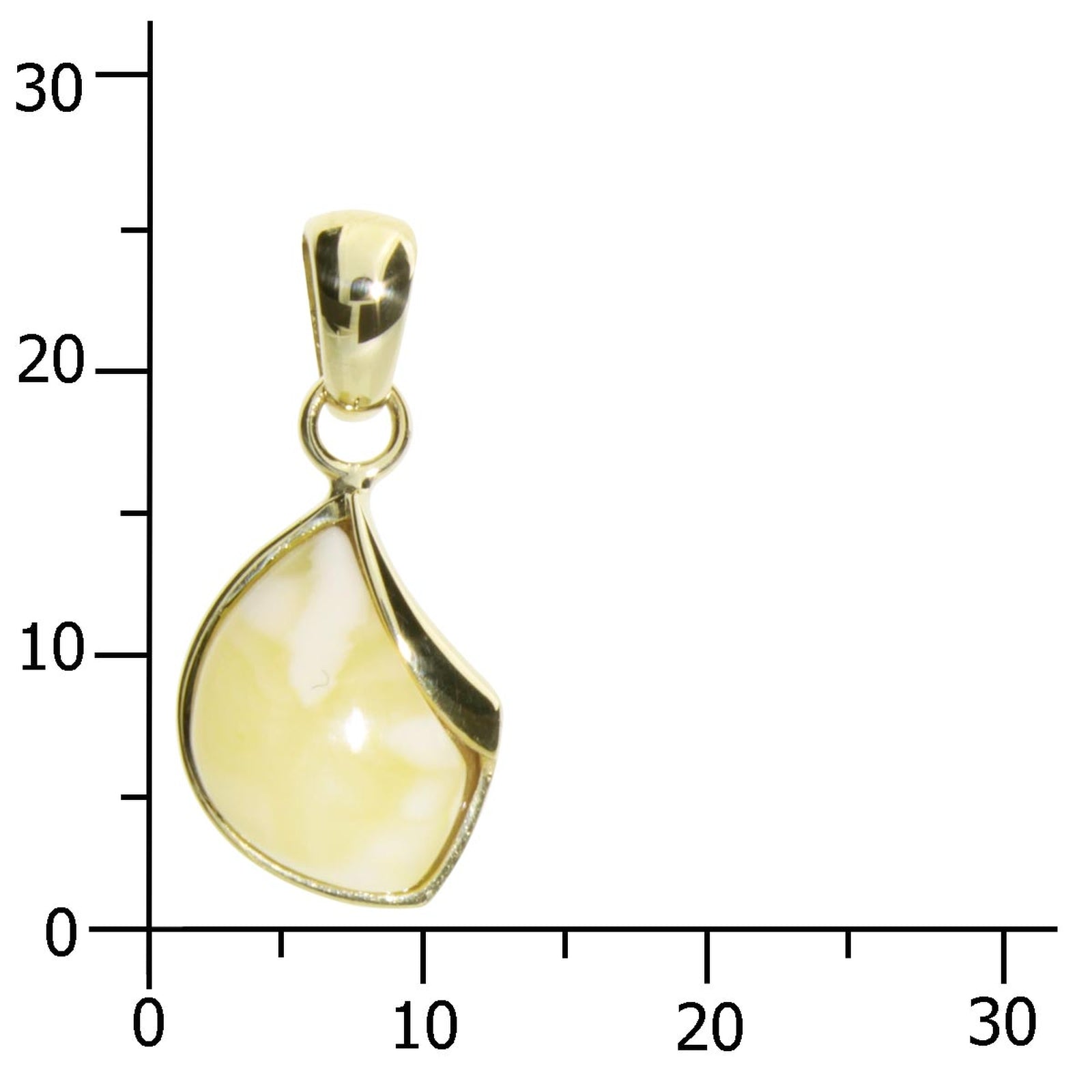 Anhänger Gold 333/000, Bernstein- Unikatstein
