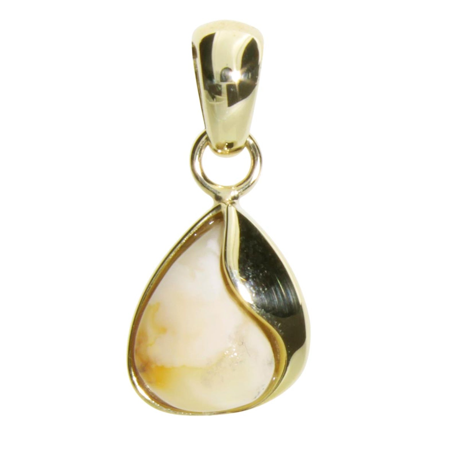 Anhänger Gold 333/000, Bernstein- Unikatstein