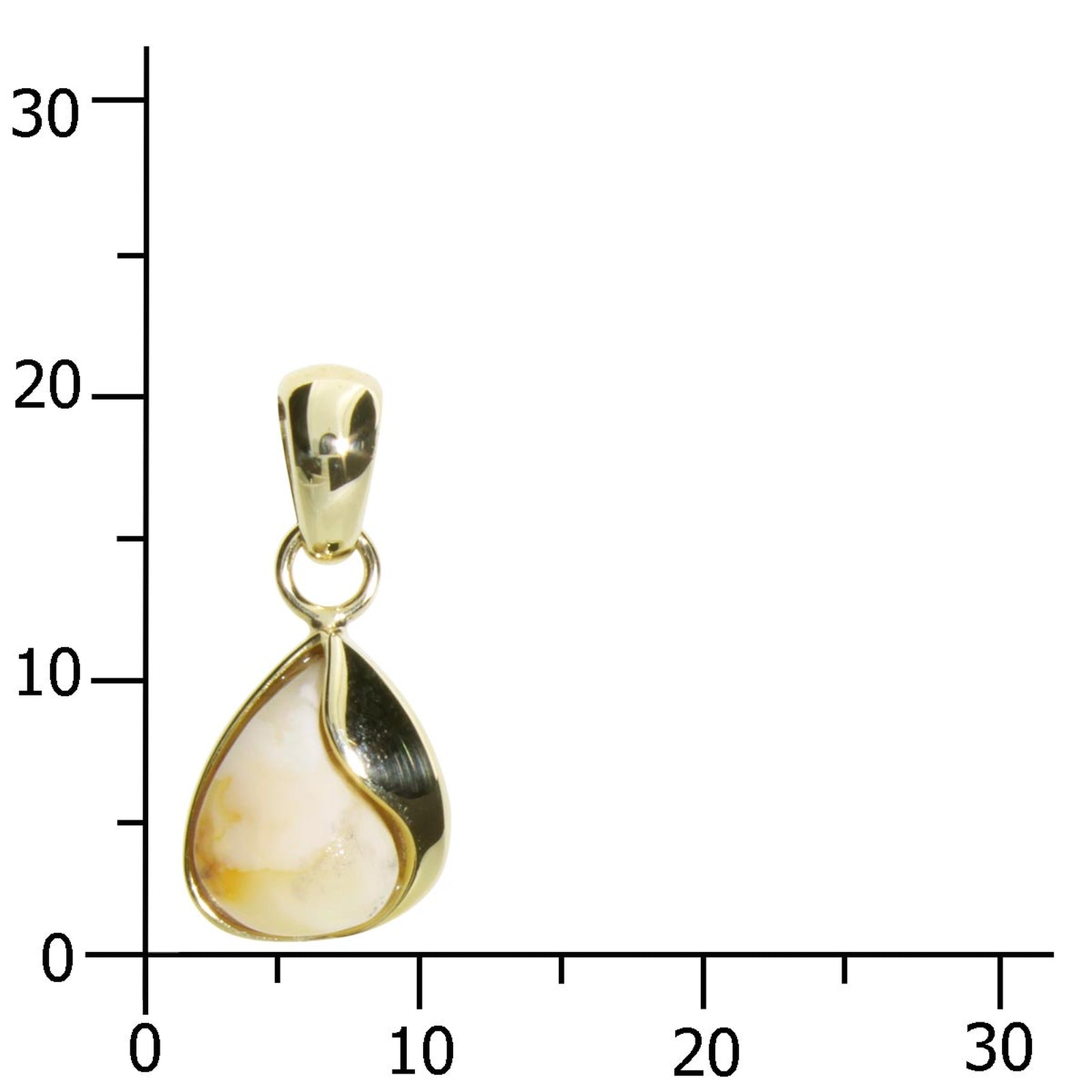 Anhänger Gold 333/000, Bernstein- Unikatstein
