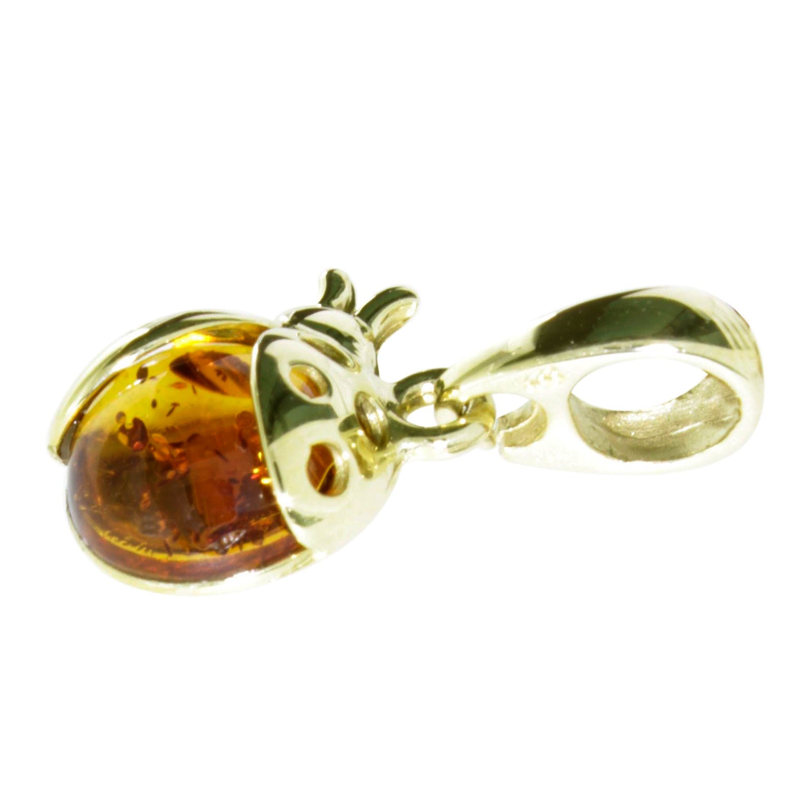 Anhänger Gold 333/000, Marienkäfer, Bernstein