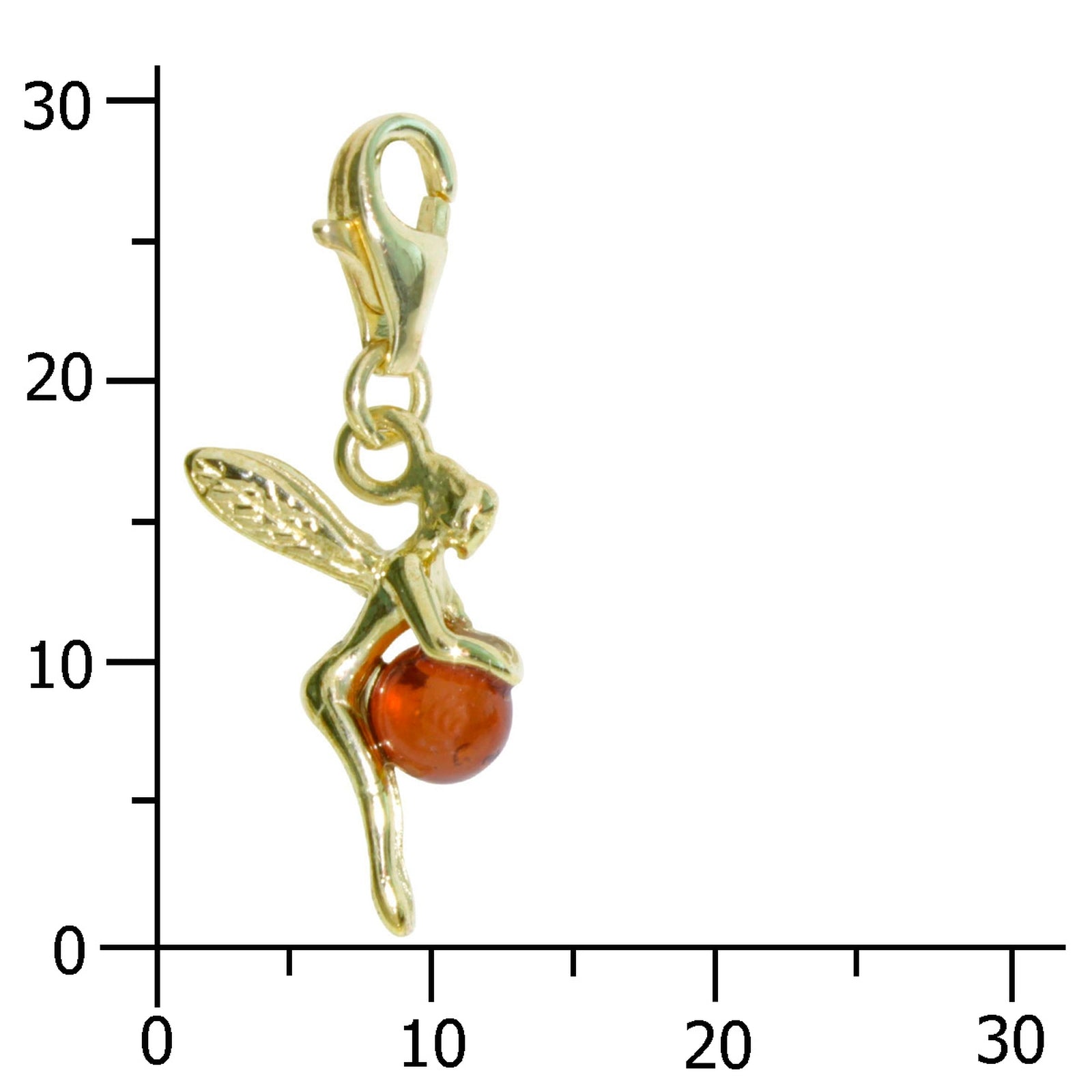 Charm Gold 333/000, Elfe, Bernstein