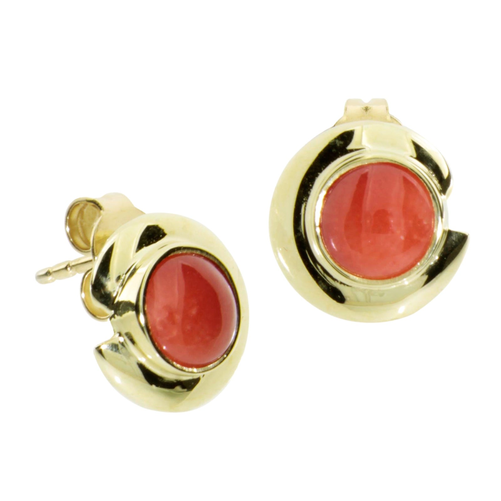 Ohrstecker Gold 333/000, Koralle