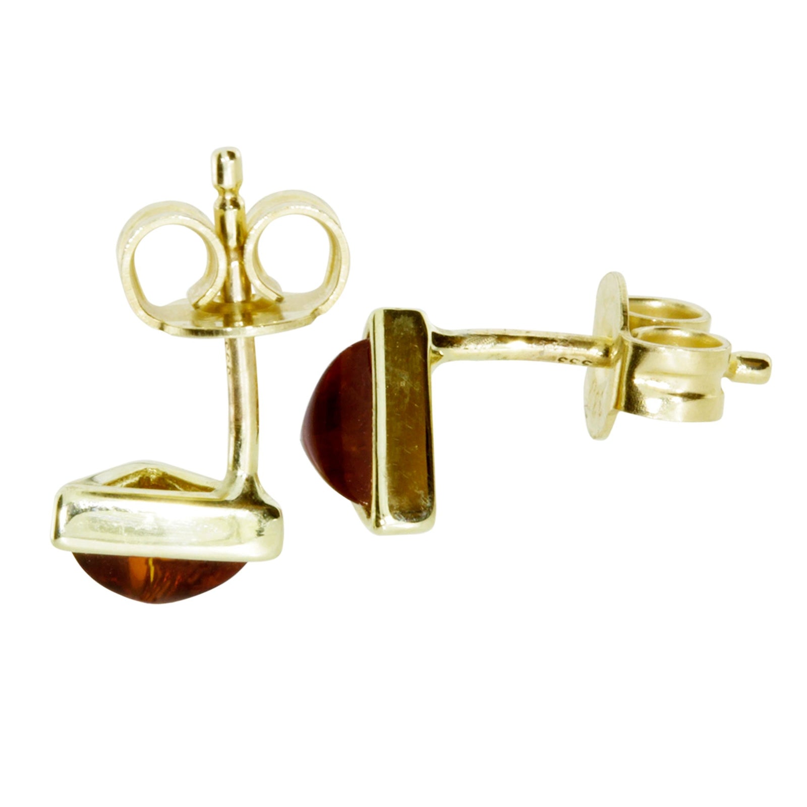 Ohrstecker Gold 333/000, Bernstein