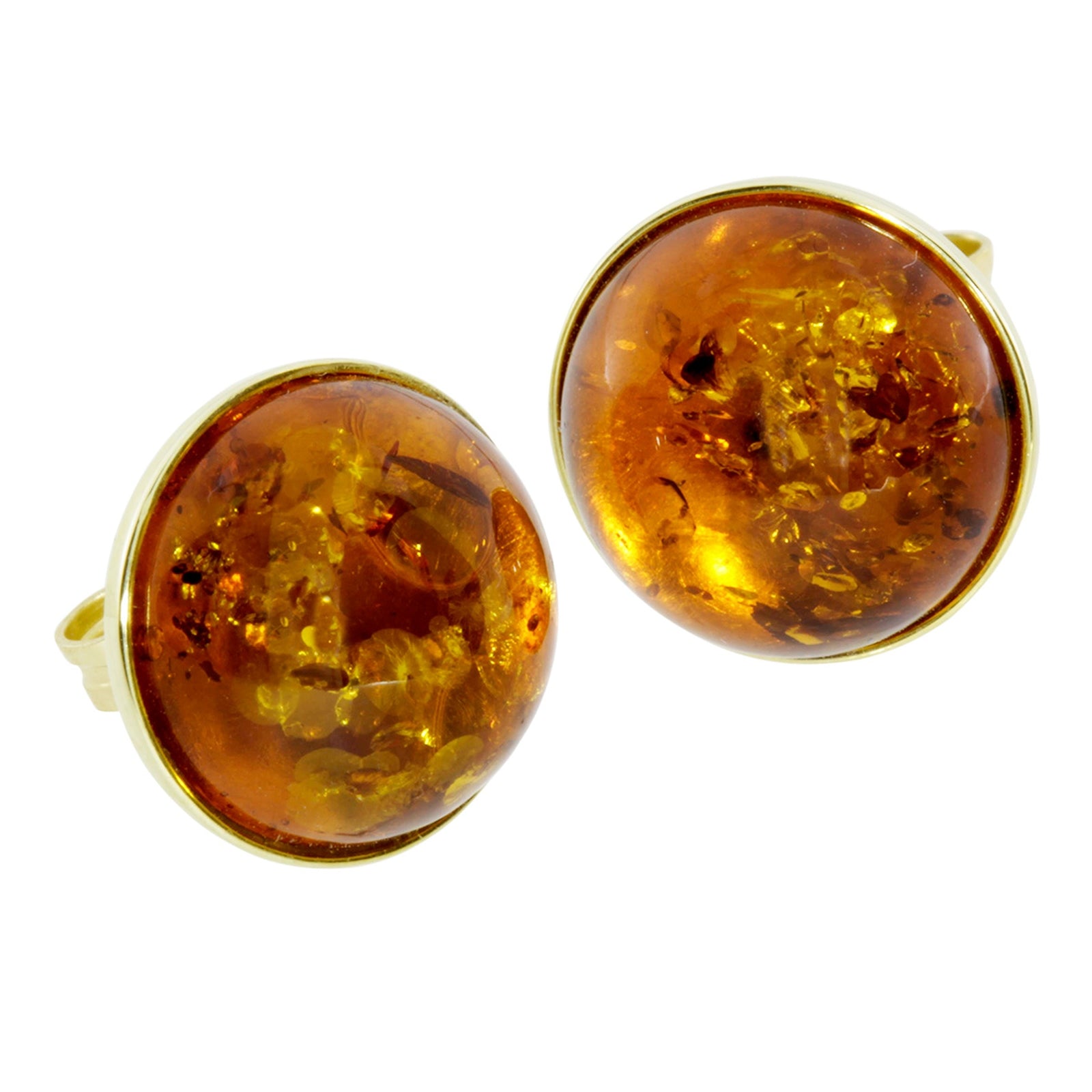 Ohrstecker Gold 333/000, Bernstein