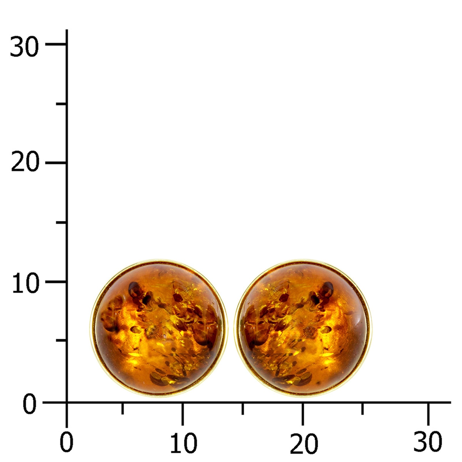Ohrstecker Gold 333/000, Bernstein