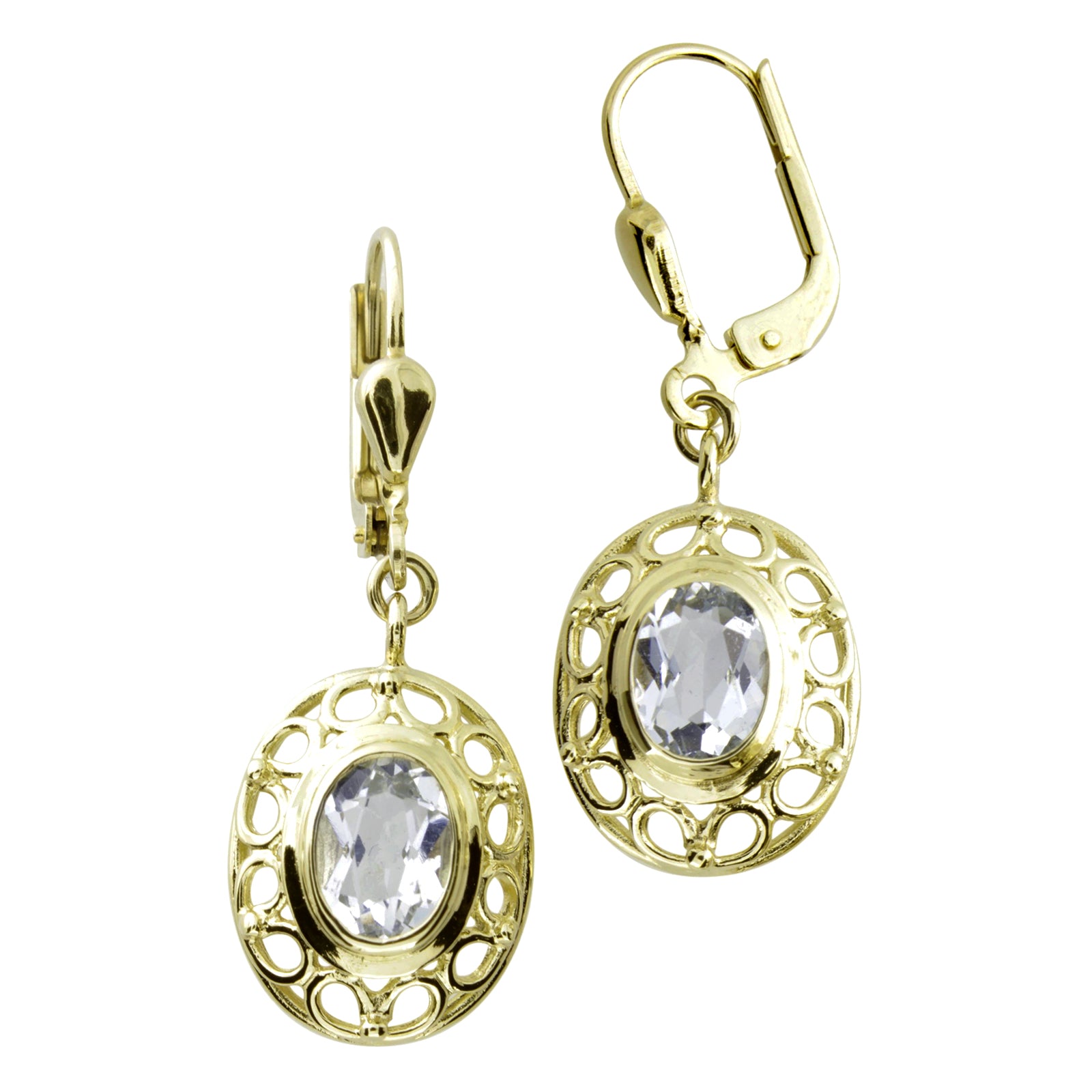 Ohrhänger Gold 333/000, Aquamarin