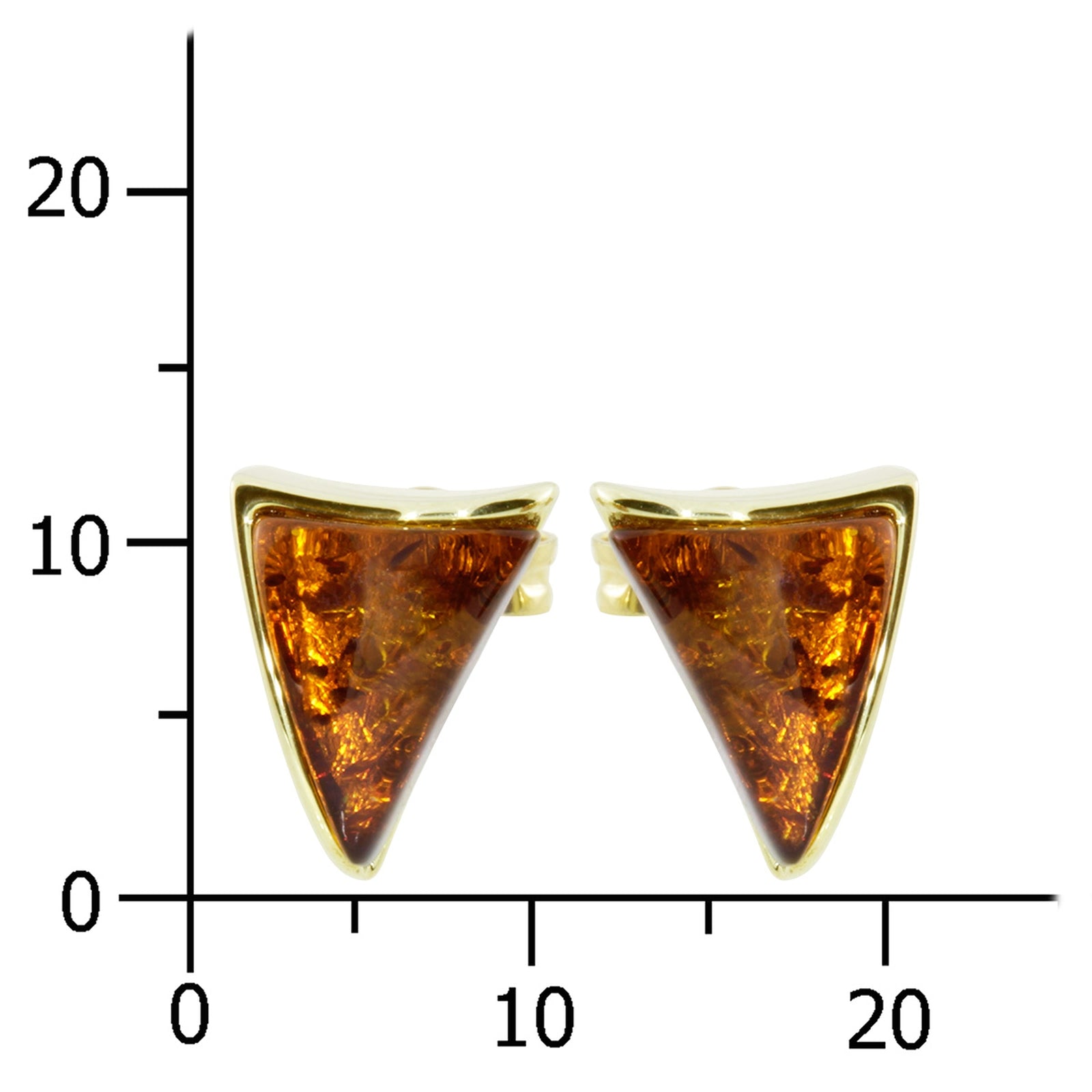 Ohrstecker Gold 333/000, Bernstein