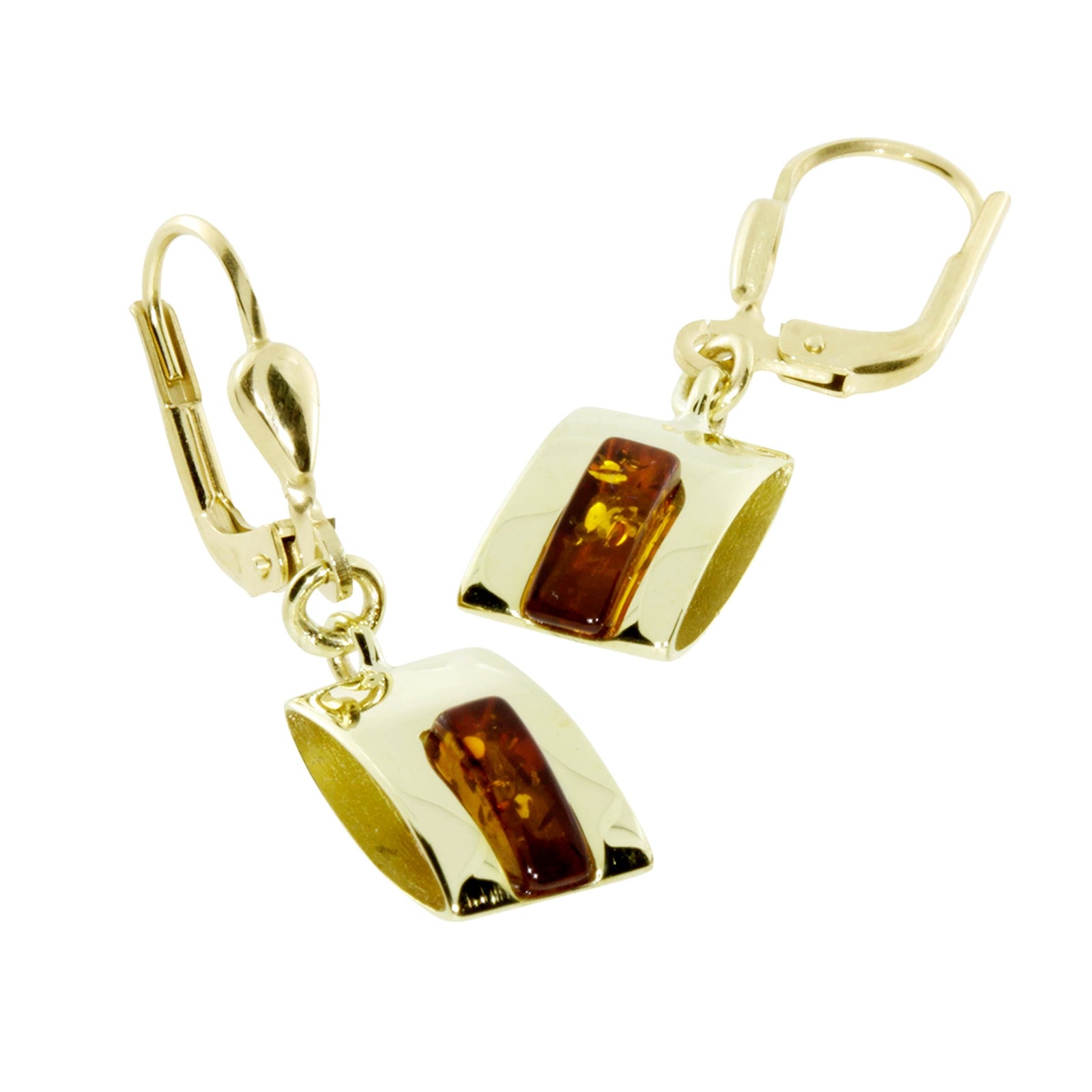 Ohrhänger Gold 333/000, Bernstein