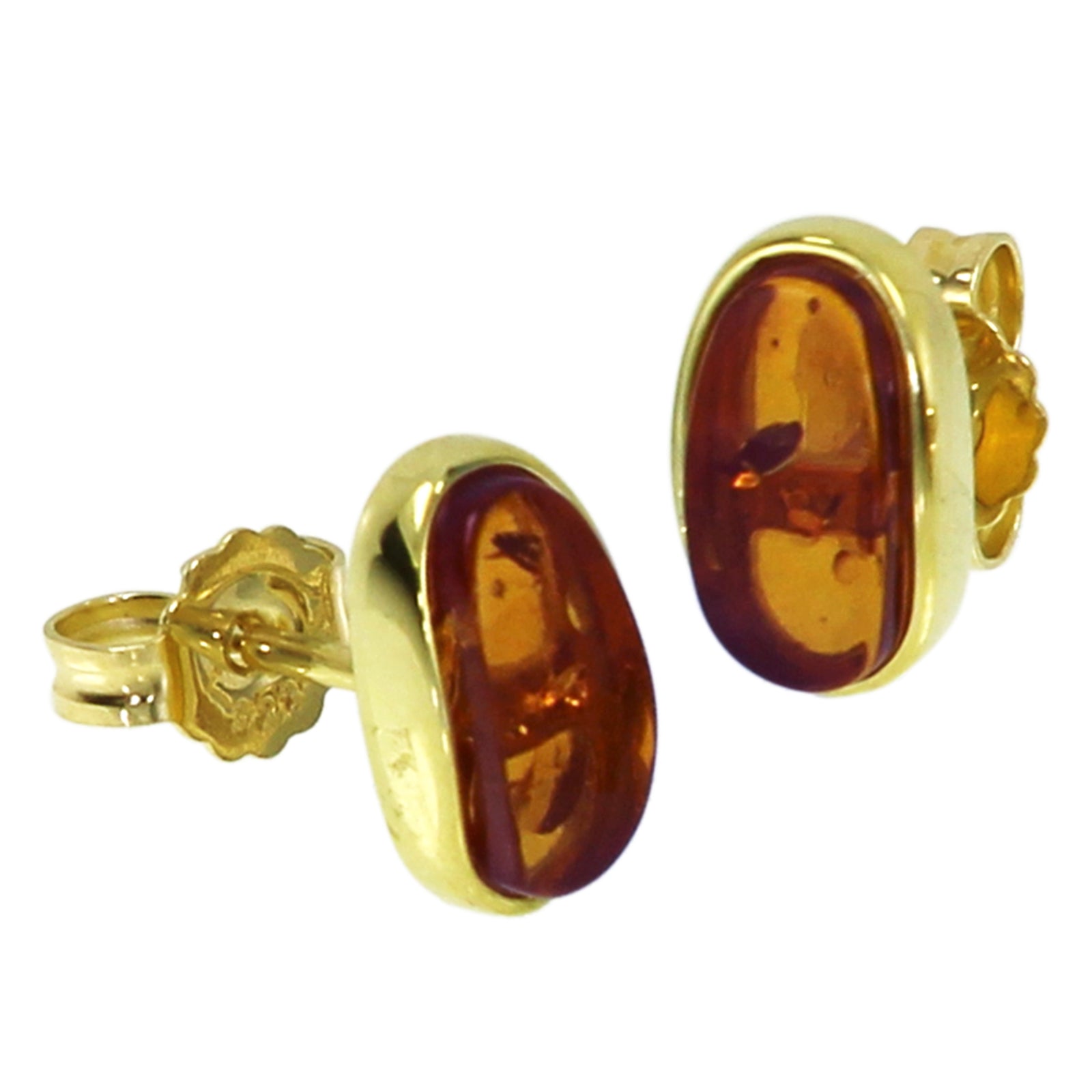 Ohrstecker Gold 333/000, Bernstein