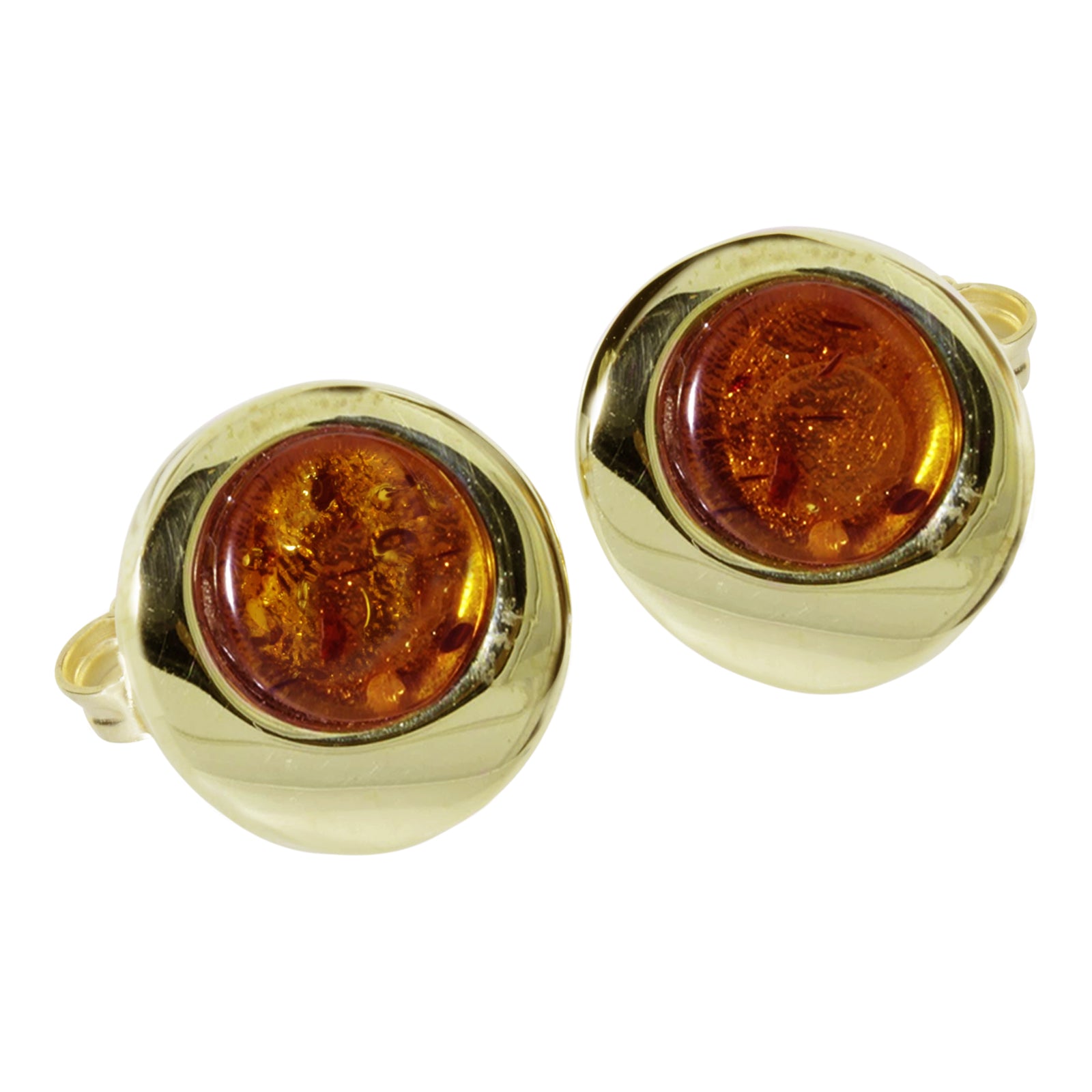 Ohrstecker Gold 333/000, Bernstein