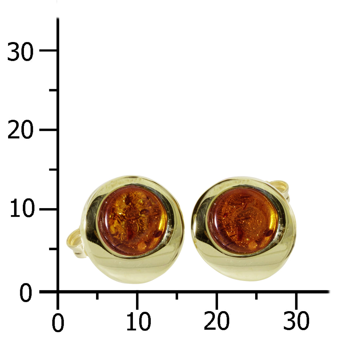 Ohrstecker Gold 333/000, Bernstein