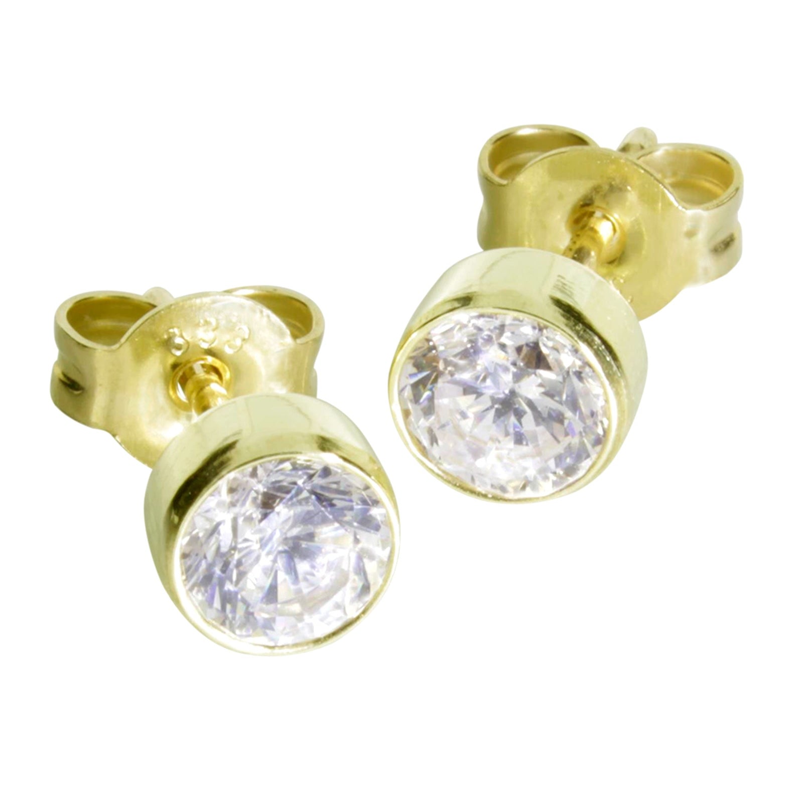 Ohrstecker Gold 333/000, Zirkonia 5 mm
