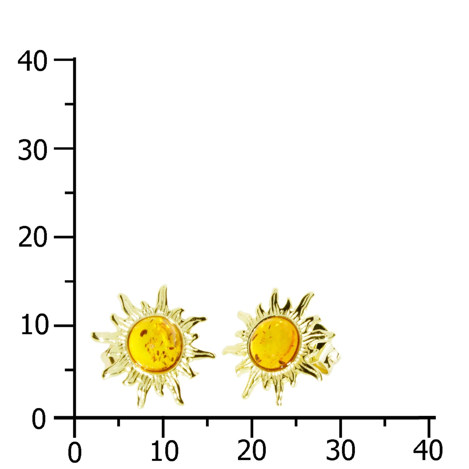Ohrstecker Gold 333/000, Bernstein