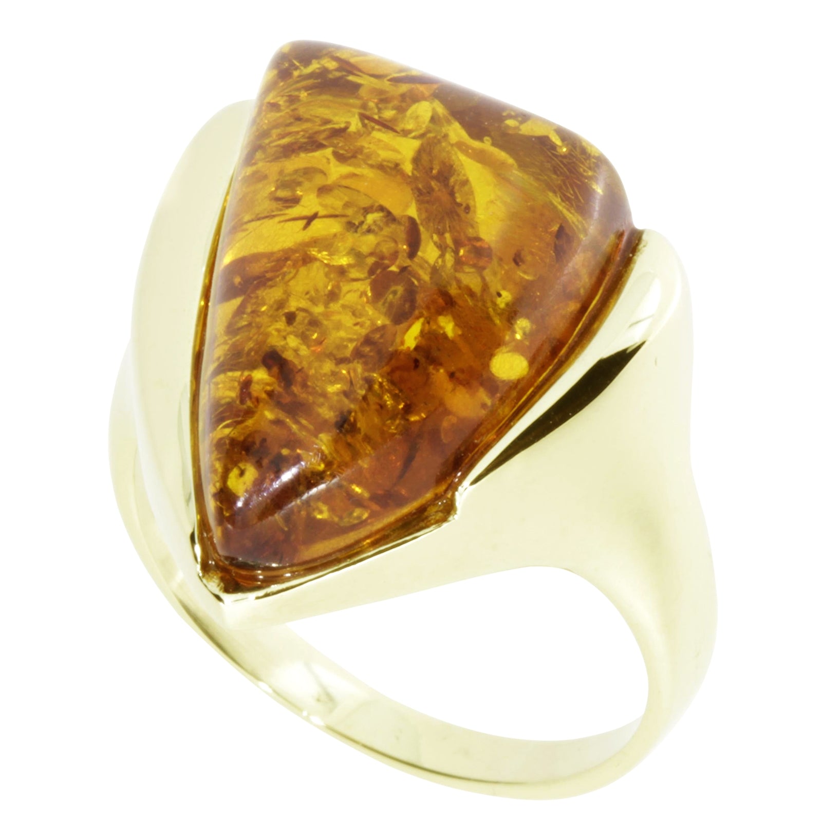 Ring Gold 333/000, Bernstein -Größe wählbar-