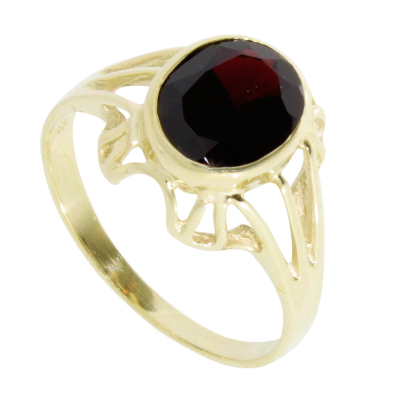 Ring Gold 333/000, Granat -Größe wählbar-
